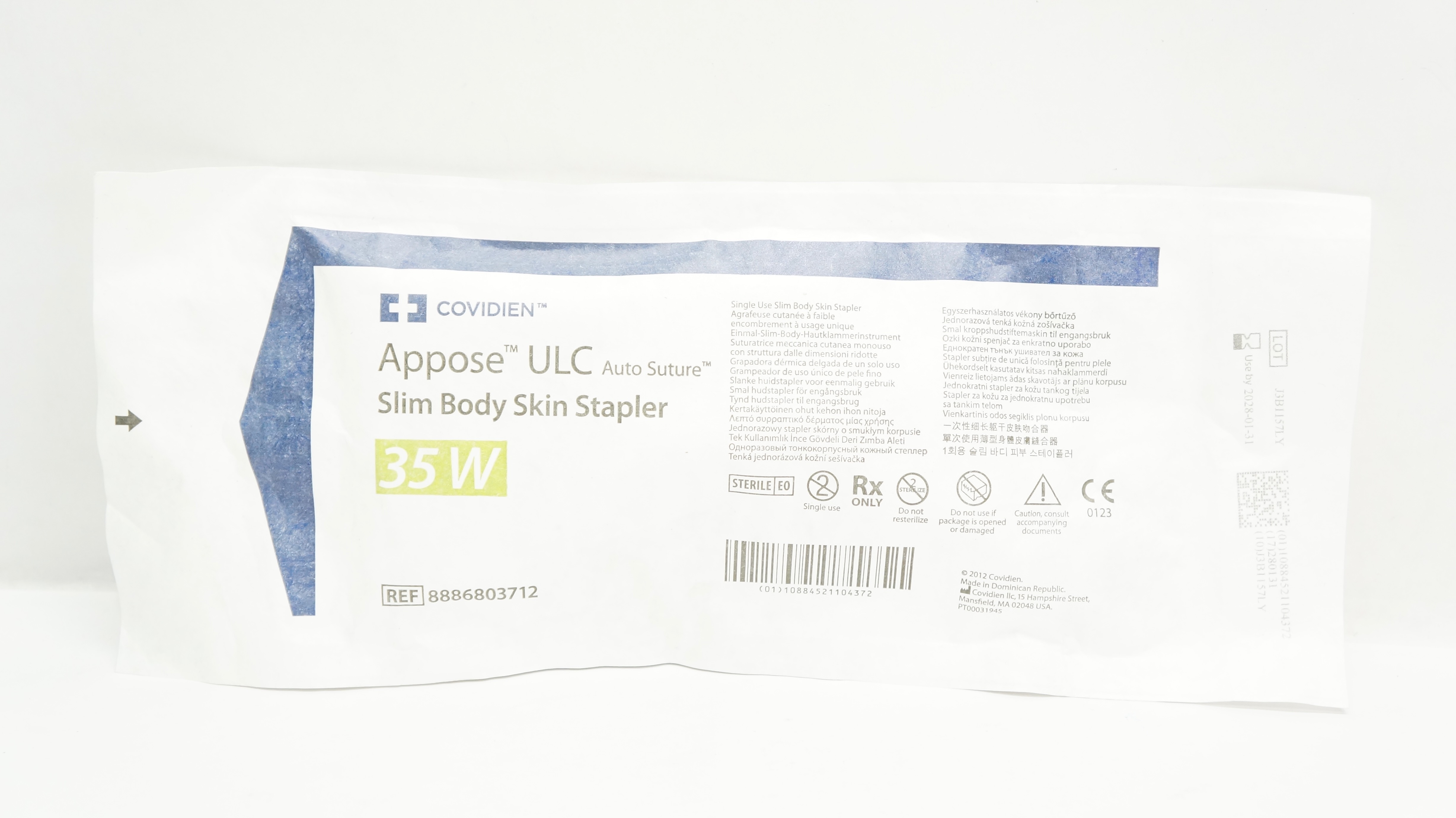Covidien 8886803712 Appose ULC Auto Suture Slim Body Skin Stapler 35W