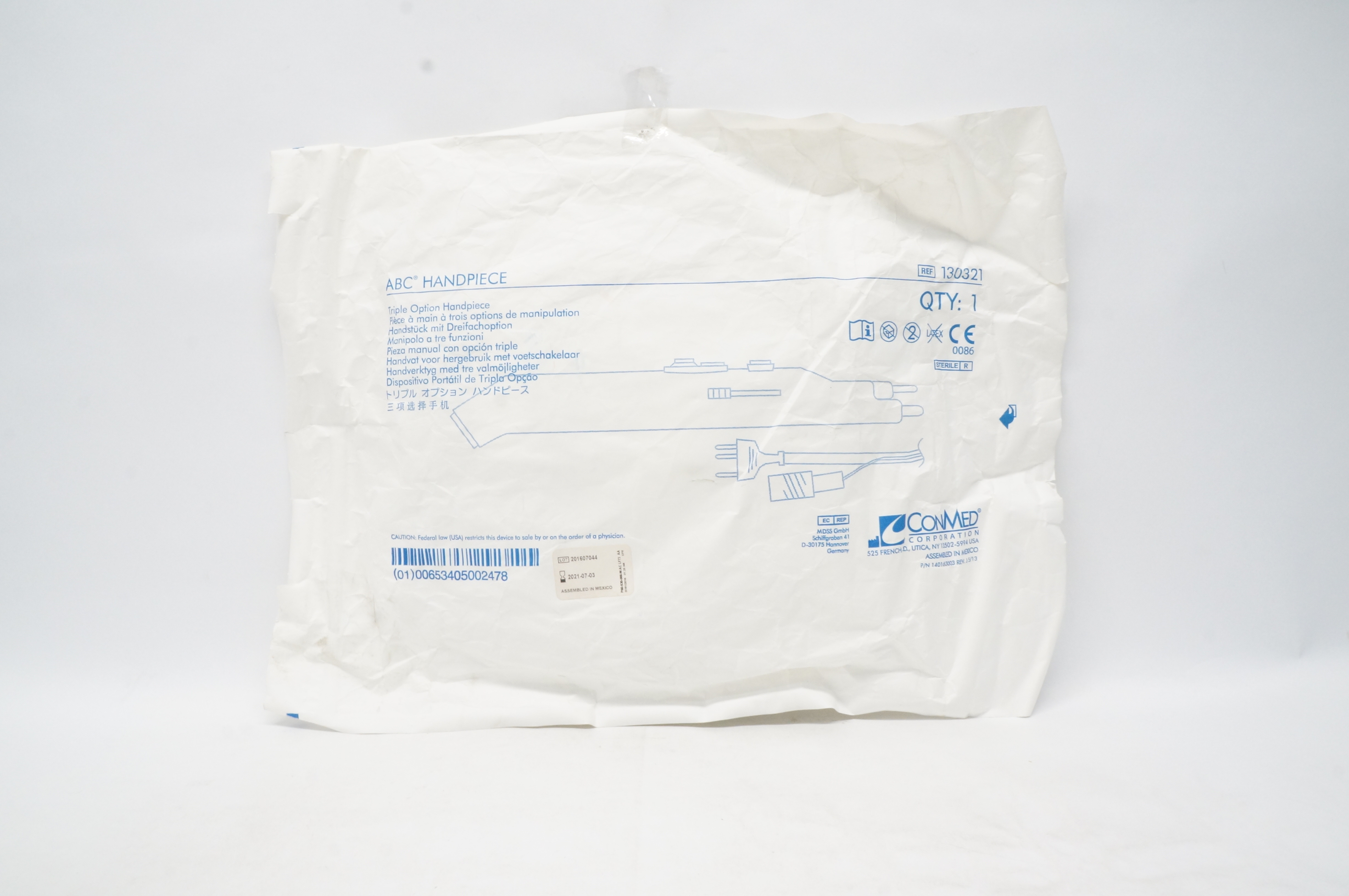 ConMed 130321 ABC Handpiece Triple Option