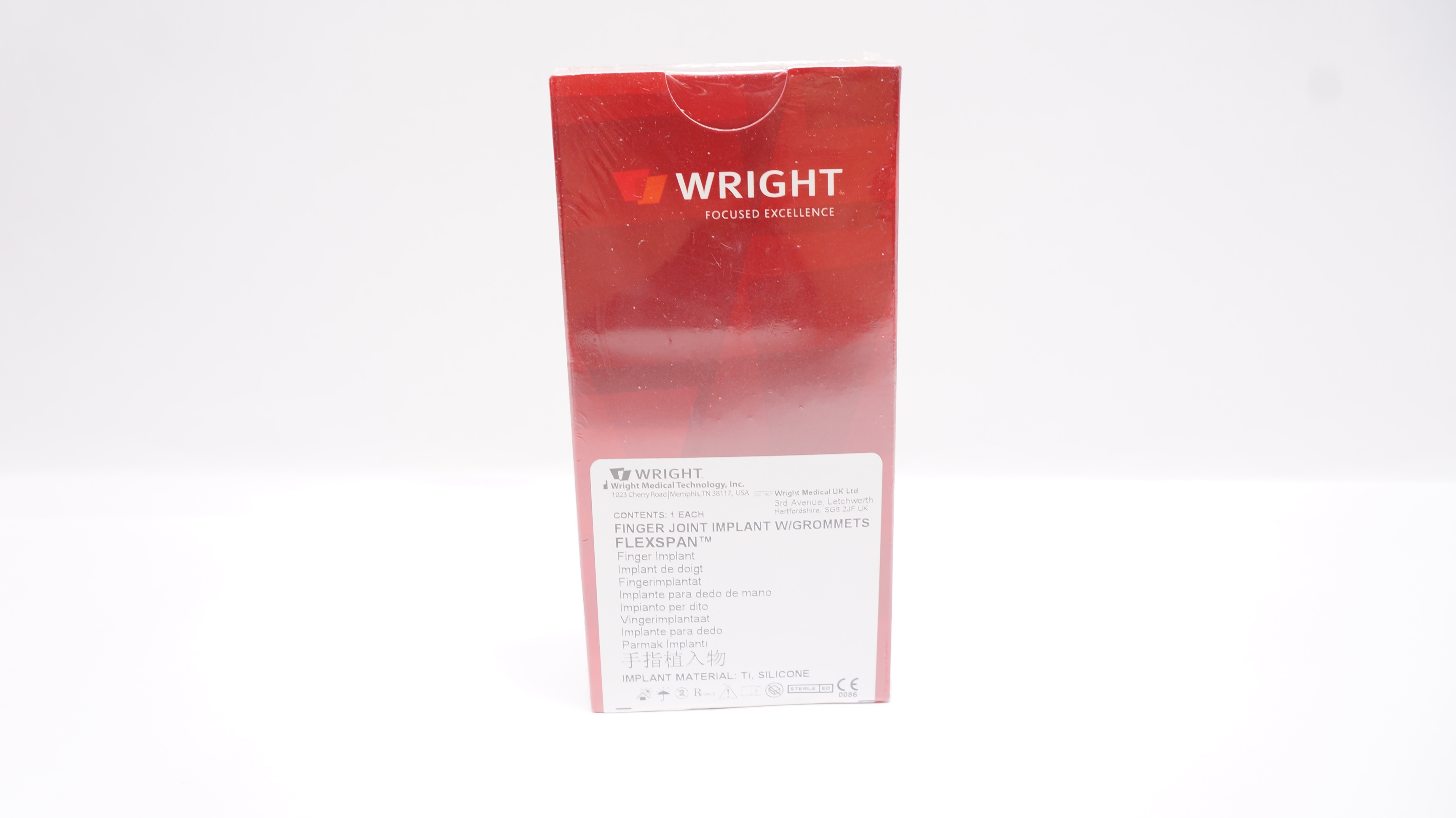 Wright G4700003 Finger Joint Implant W/Grommets Flexspan Size 3 (x)