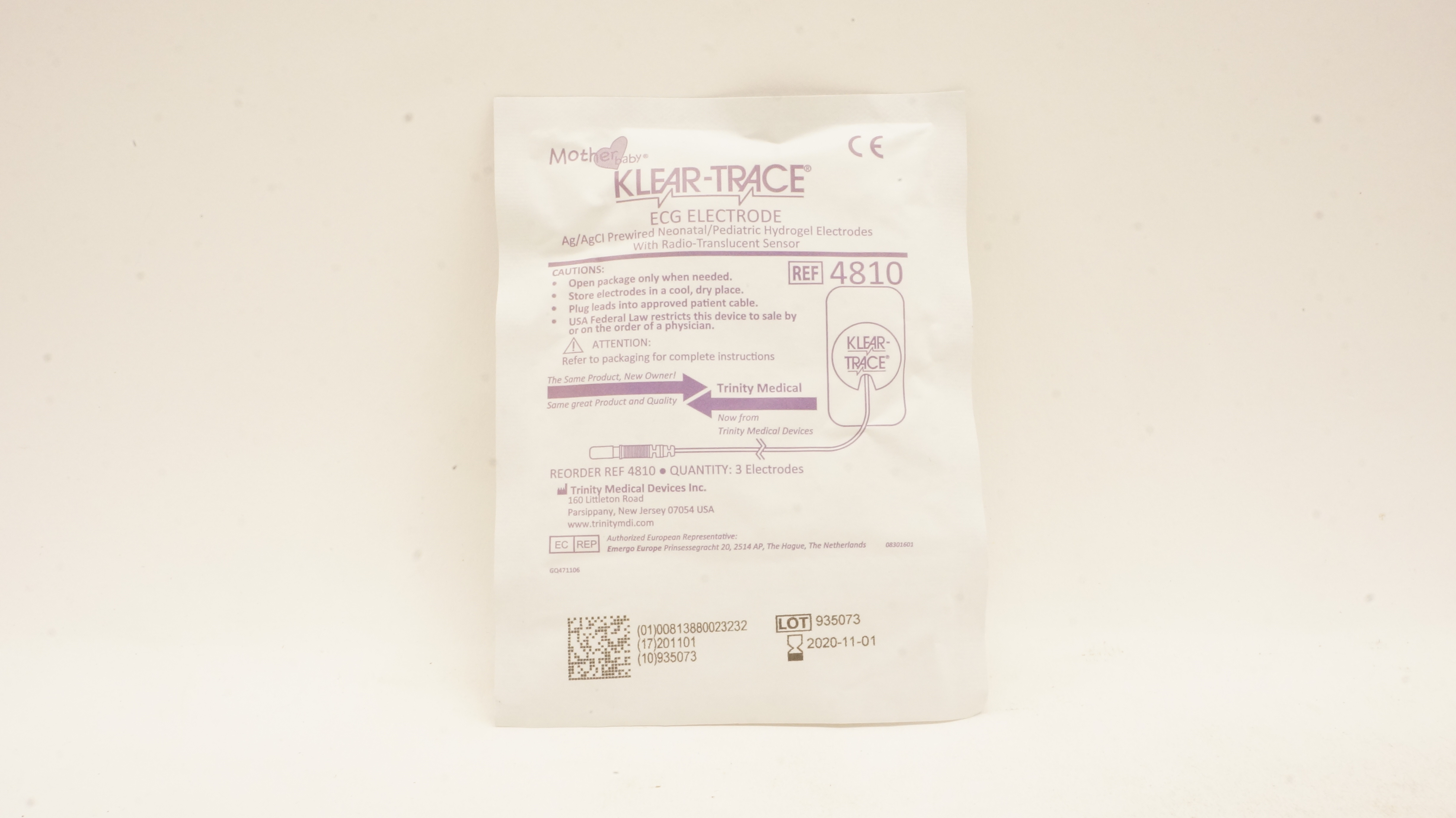 Trinity 4810 Klear-Trace Neonatal/Pediatric ECG Electrodes (x)