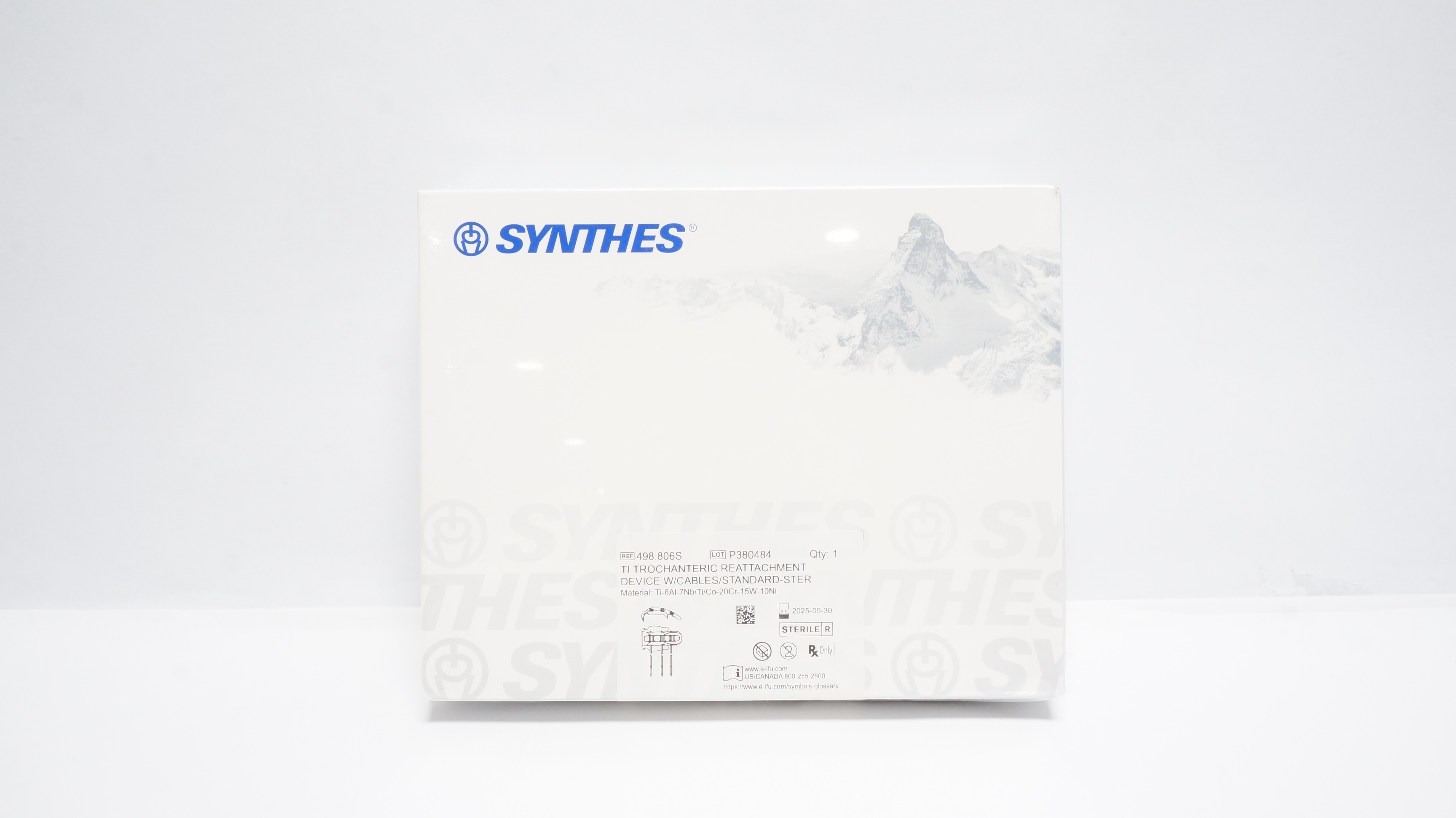 Synthes 498.806S TI Trochanteric Reattachment Device W/Cables/Standard-Ster (x)