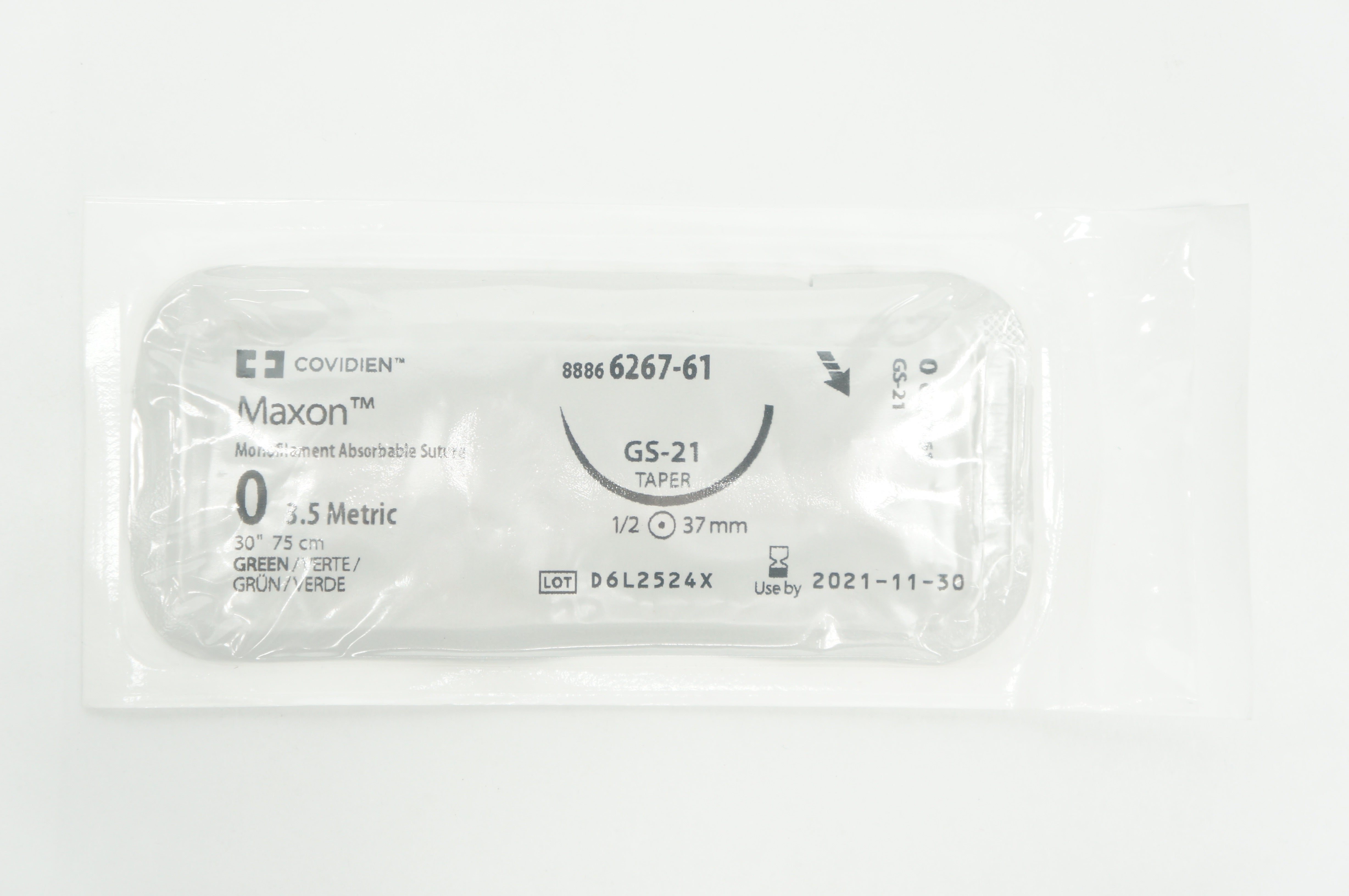 Covidien 8886626761 Maxon Monofilament Absorbable Stre. 0 30in Taper GS-21