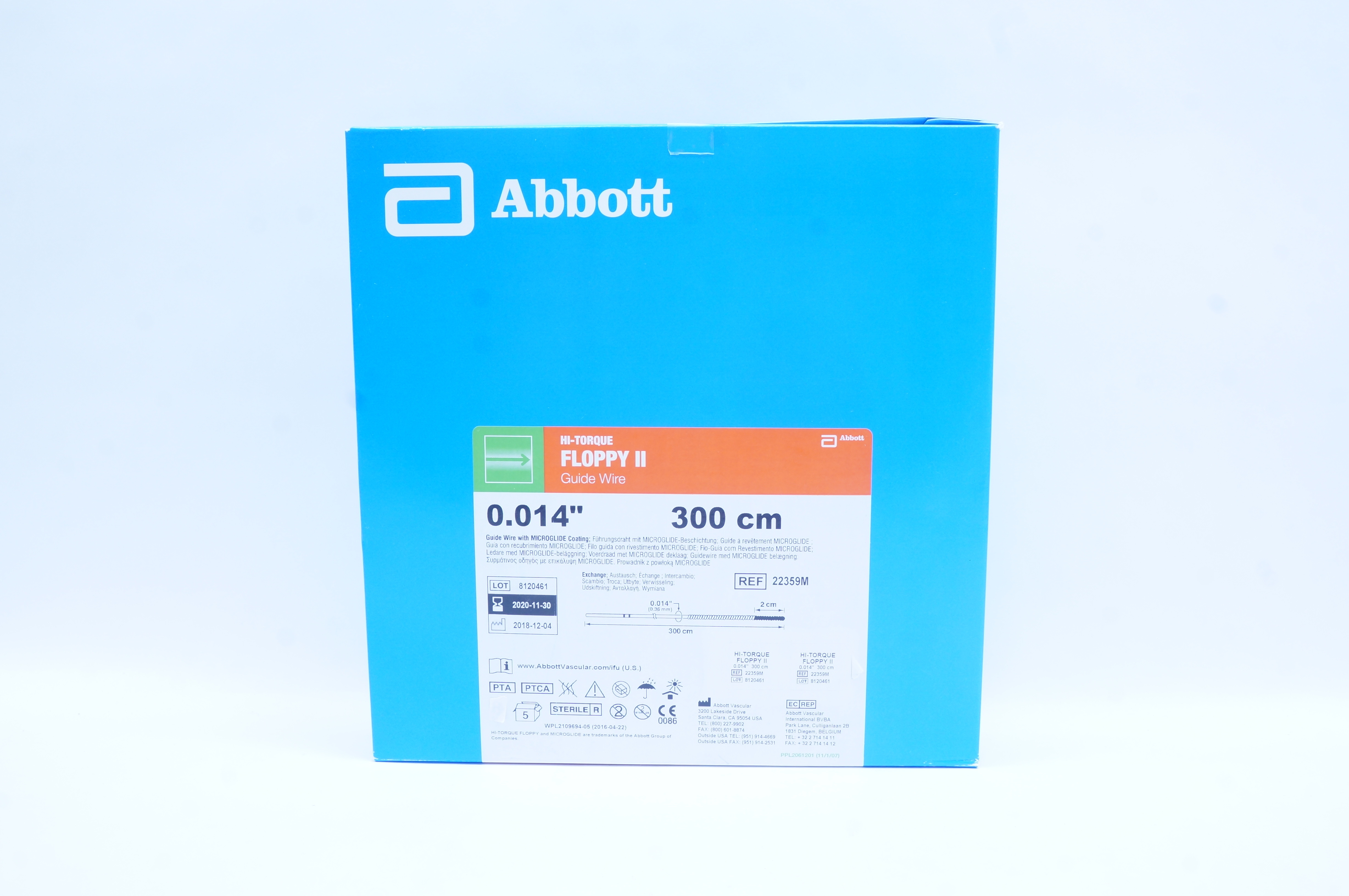Abbott 22359M Hi-Torque Floppy II Guide Wire 0.014 inch x 300cm (x) - Box of 5