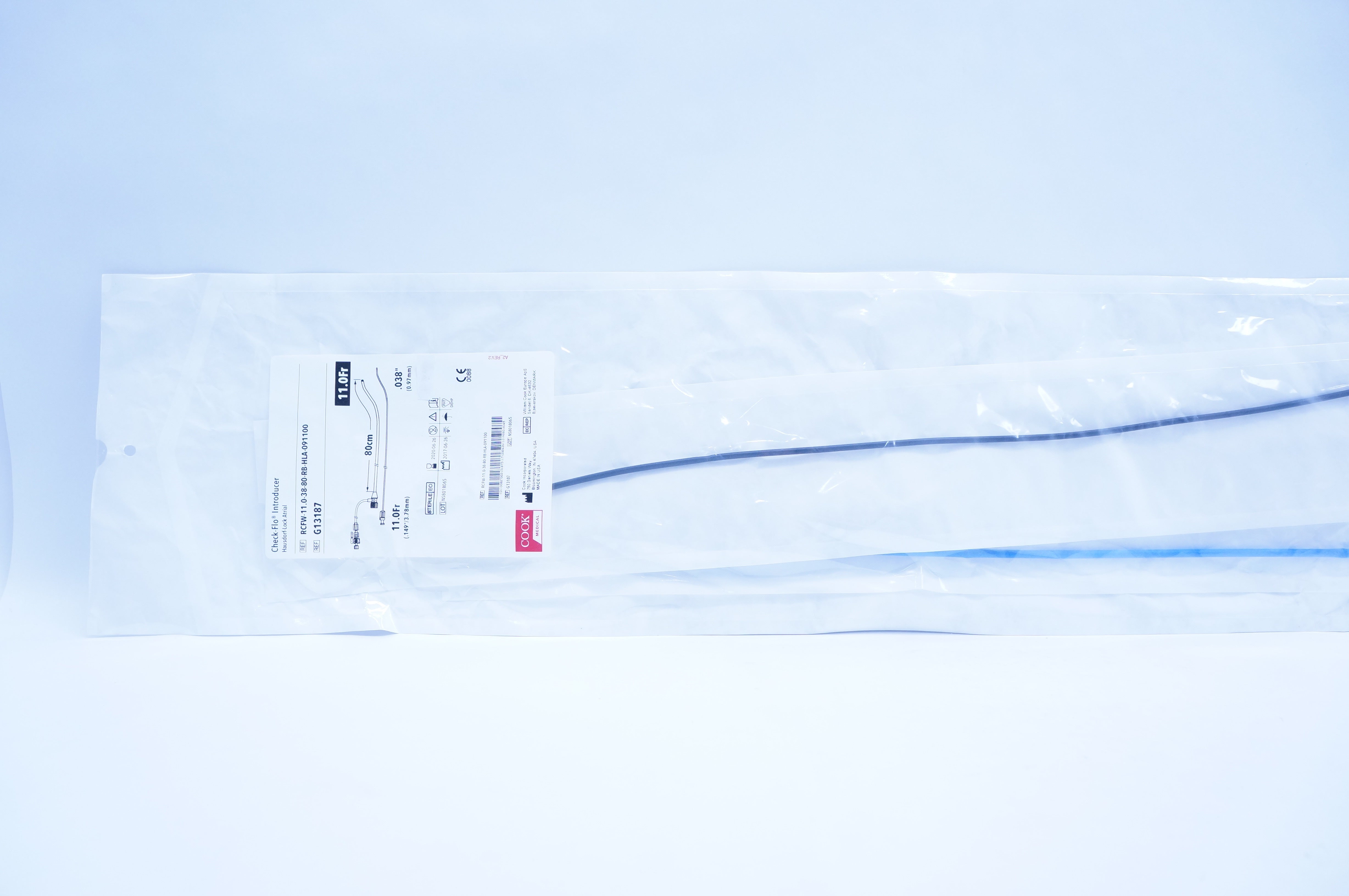 Cook Medical G13187 Check-Flo Introducer 11.0 Fr. x .038 inch x 80cm. (x)