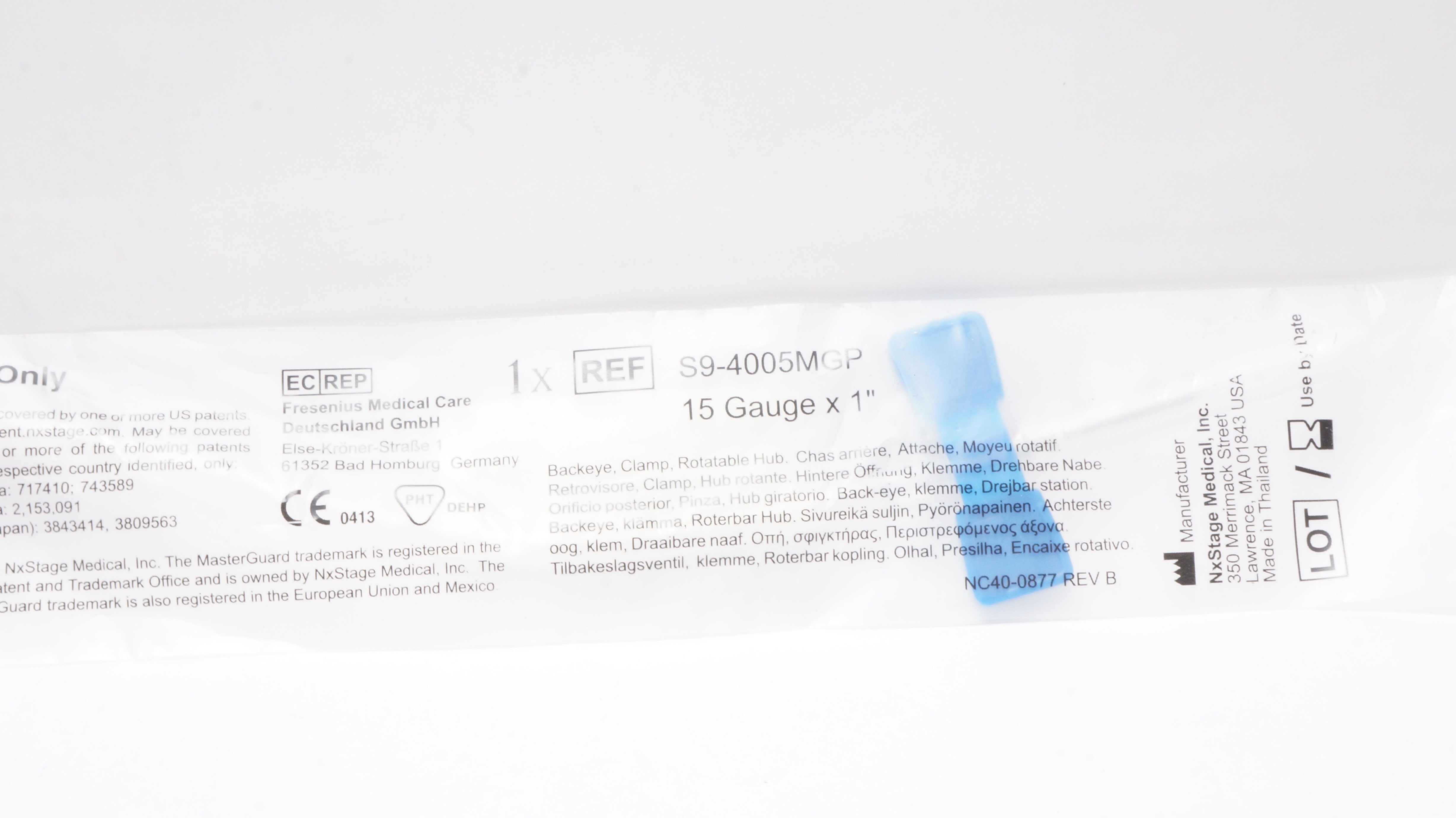 NxStage Medical S9-4005MGP MasterGuard Plus Hemodialysis Ndle Set 15Ga x 1 inch