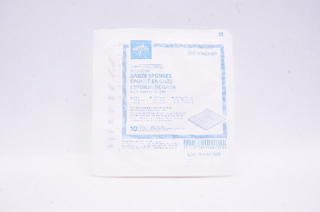Medline NON21428 ACCU-SORB Gauze Sponges 16-Ply, 4 inch x 4 inch - Pack of 10