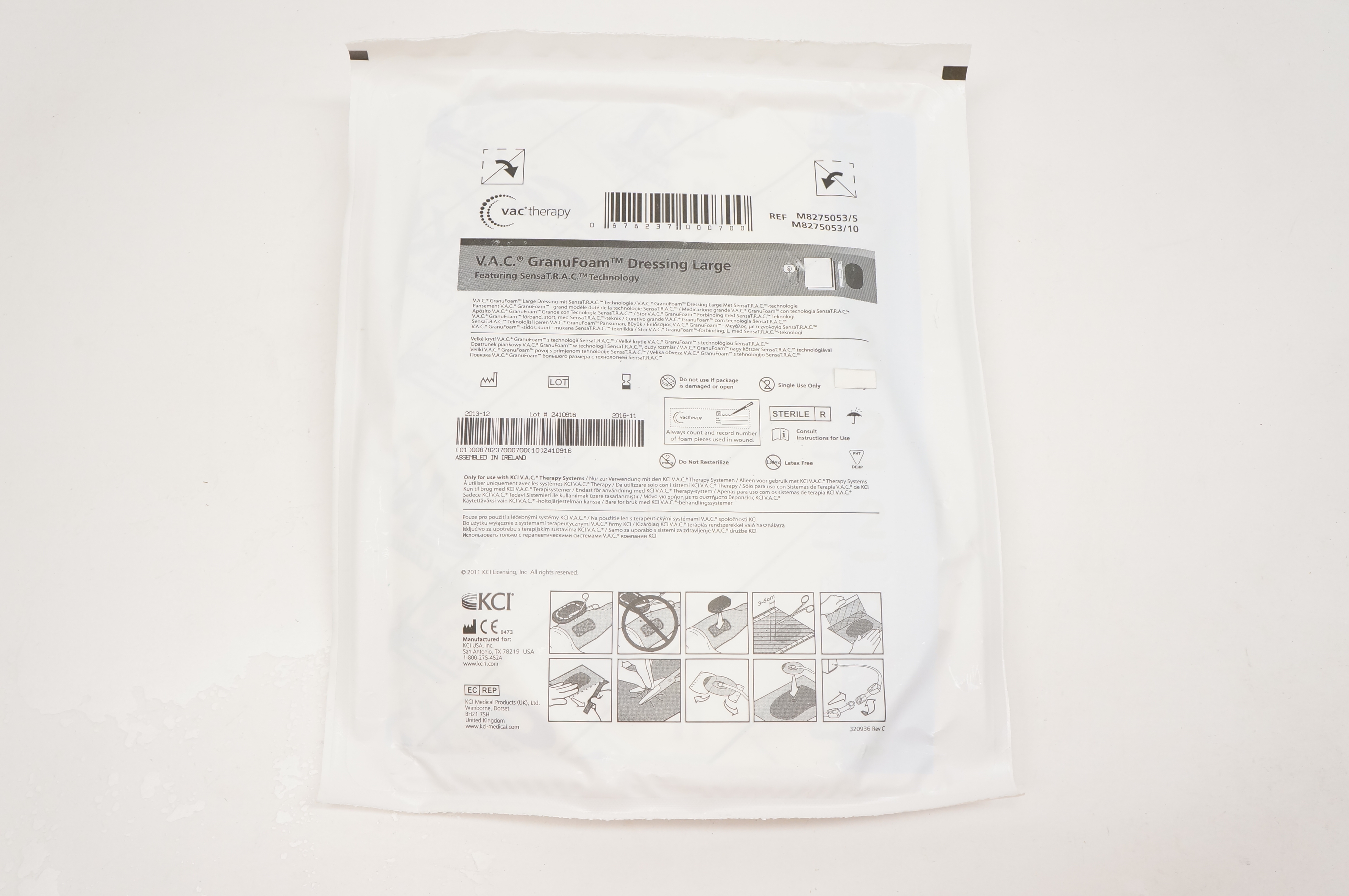 KCI M8275053 V.A.C. GranuFoam Dressing Large (x)