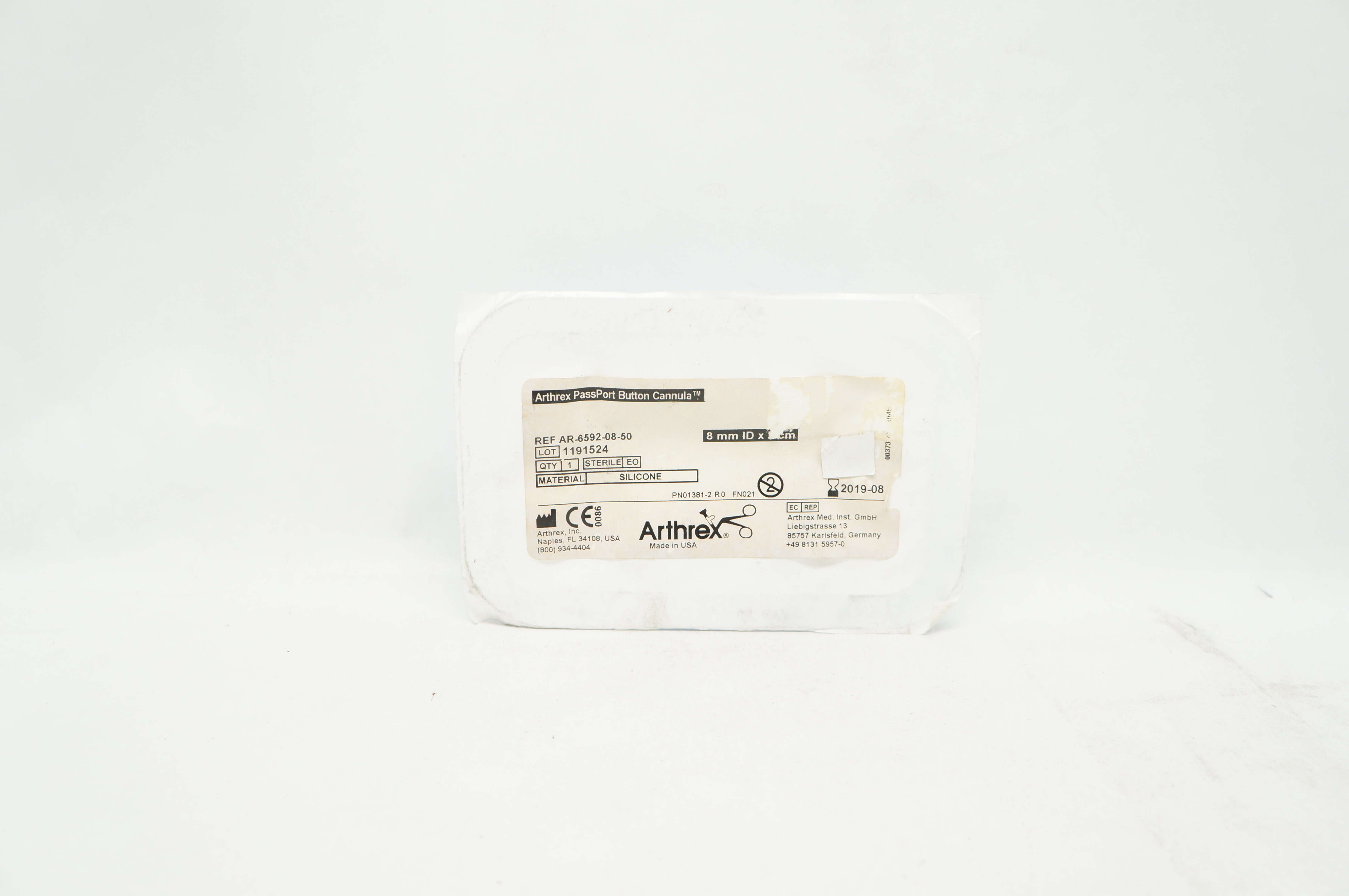 Arthrex AR-6592-08-50 PassPort Button Cannula 8mm x 5cm (x)