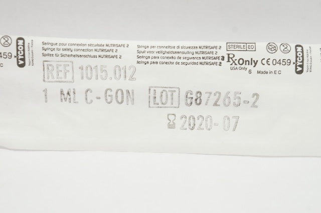 Vygon 1015.012 Safe Ente Feeding Syringe w/ a Nutrisafe2 Connection 1ml C-Gon(x)