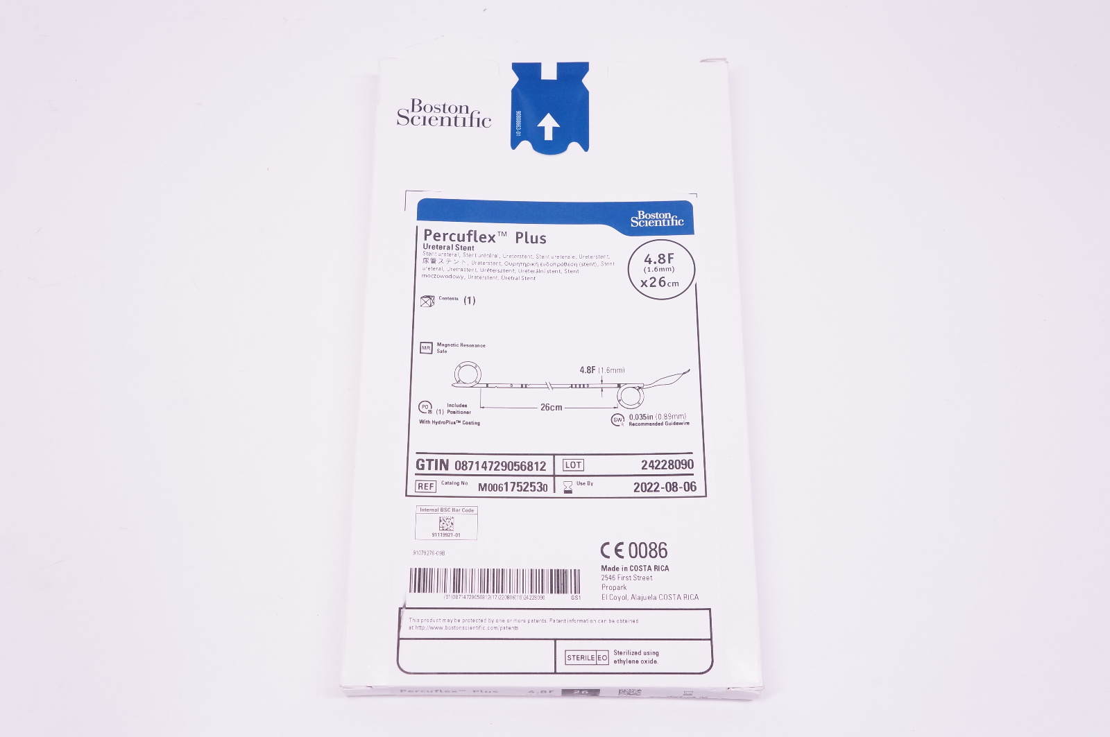 Boston Scientific 175253 Percuflex Plus Ureteral Stnt 4.8F x 26cm