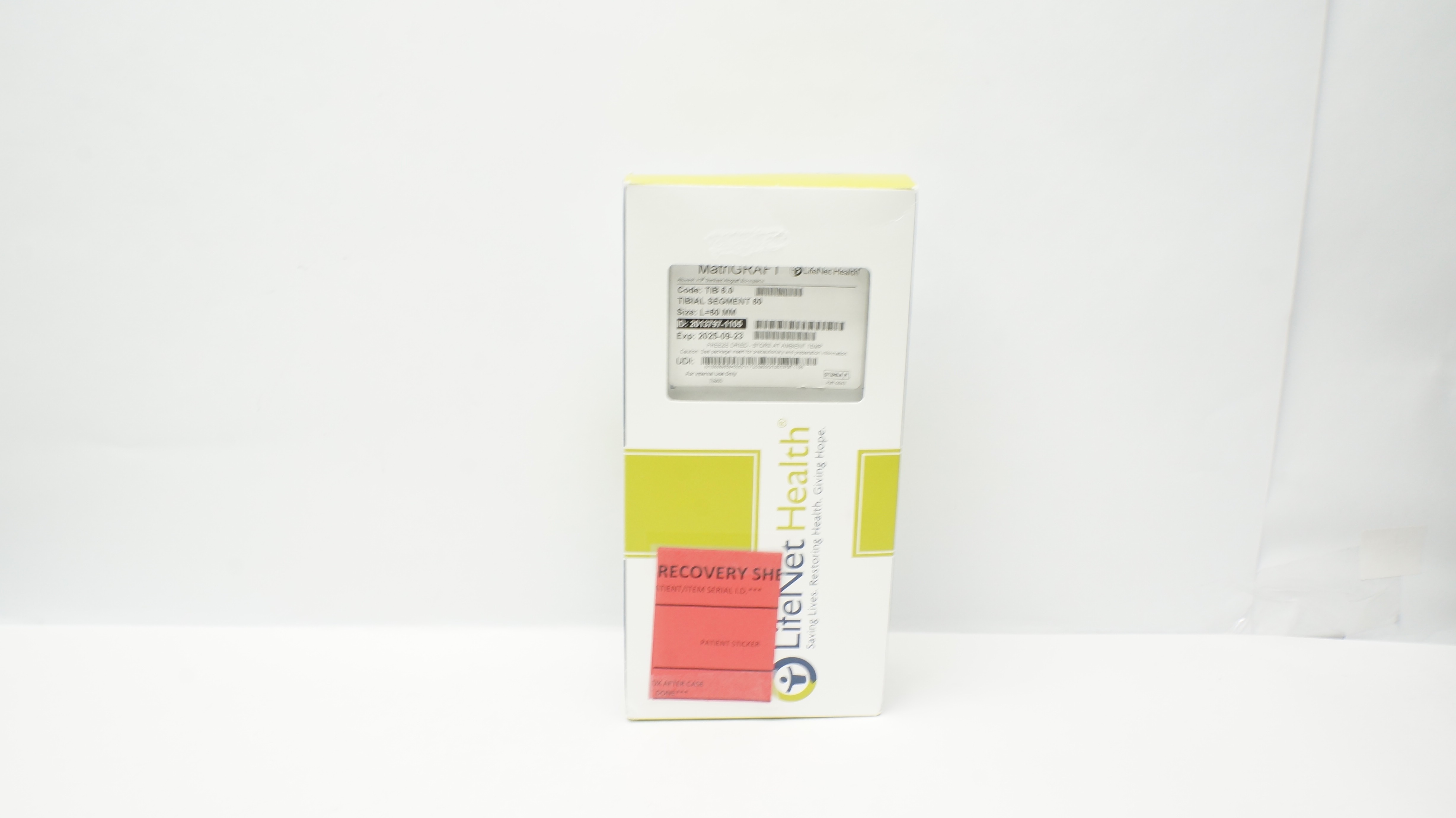 LifeNet Health TIB 6.0 MatriGraft Allowash XG Bio-Implant, Tibial Segment 60