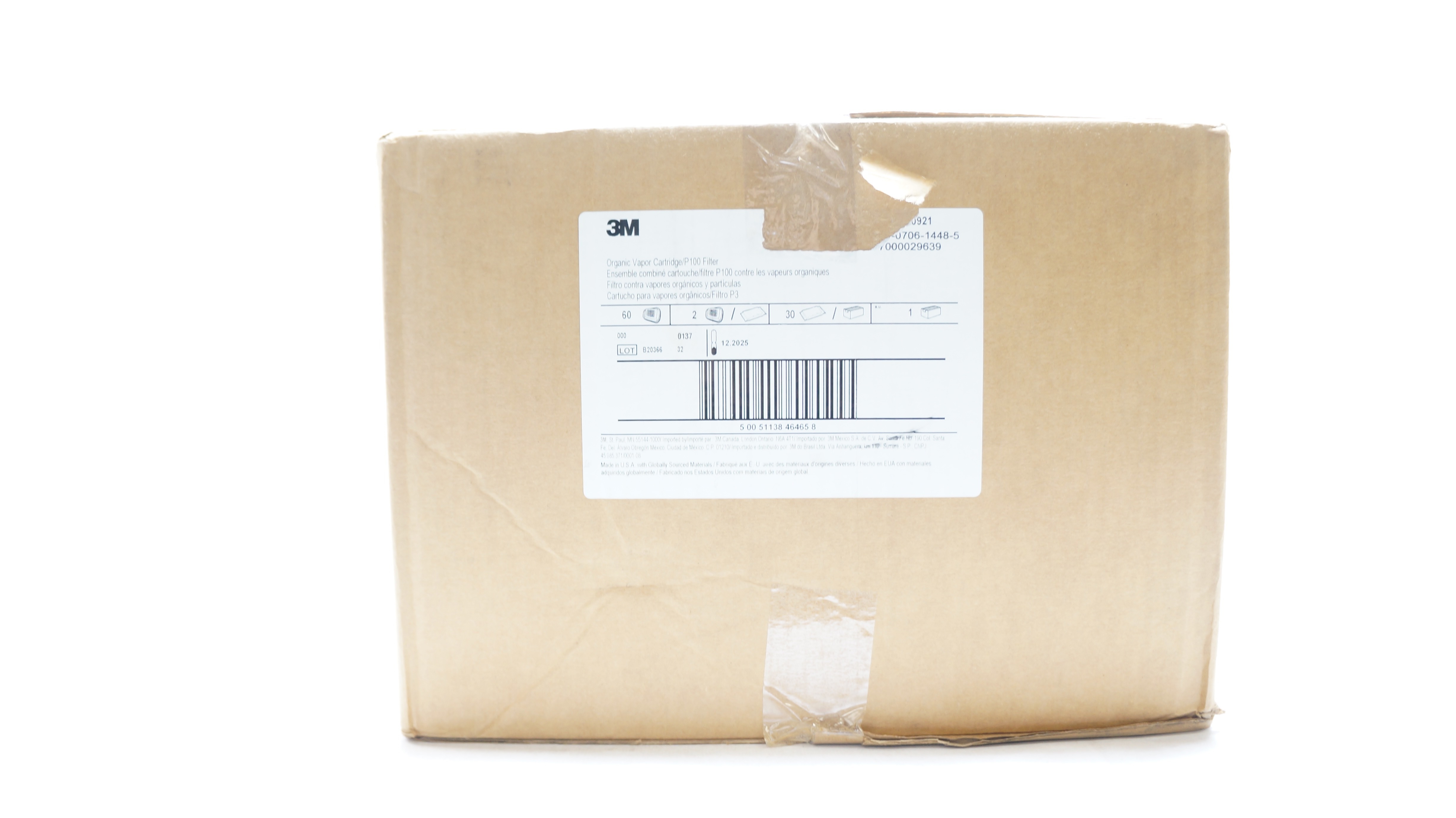 3M 60921 Niosh Organic Vapor Cartridge/P100Filter - Case of 60