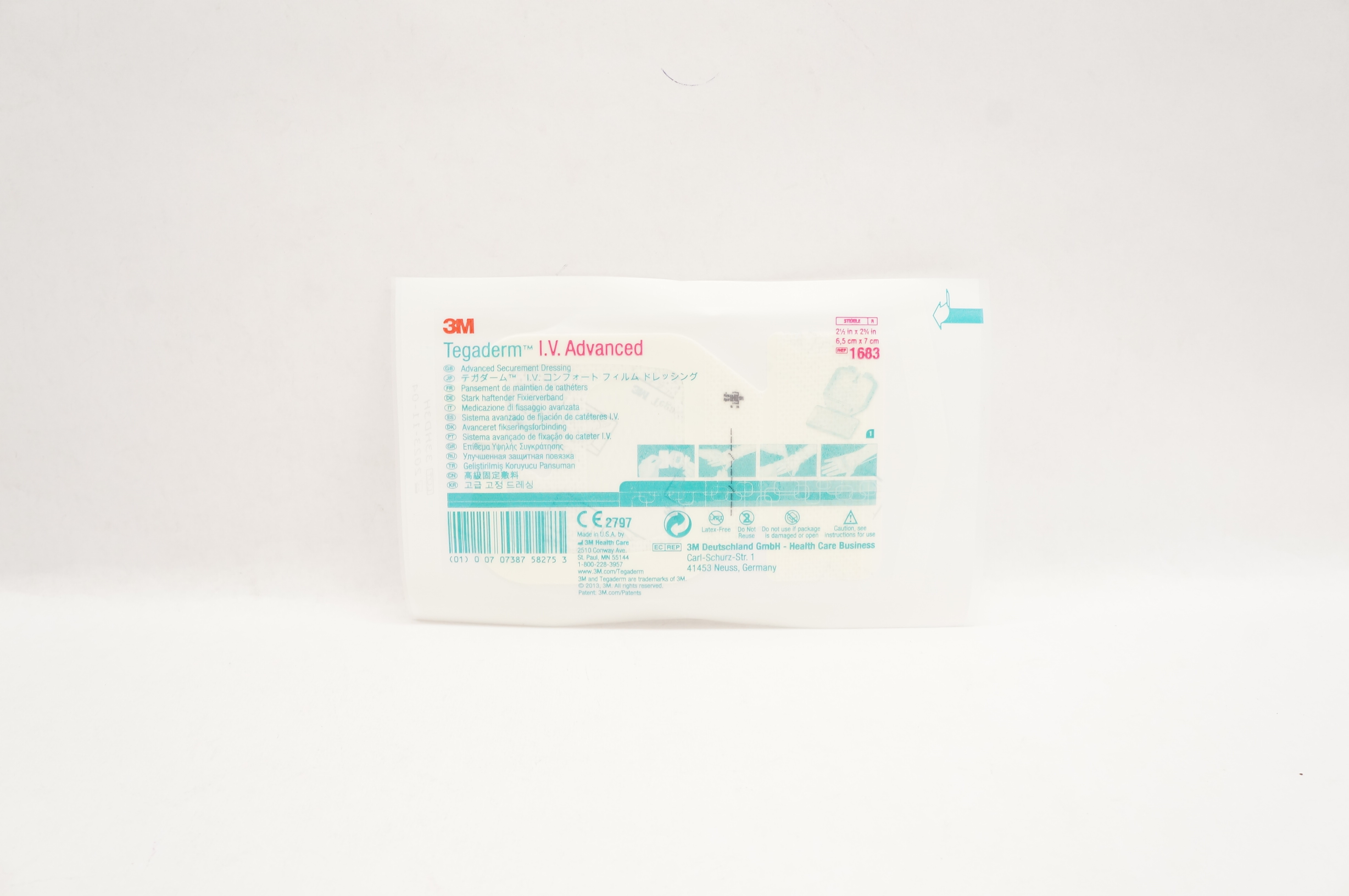 3M 1683 Tegaderm IV Advanced Securement Dressing 2-1/2inch x 2-3/4inch (x)