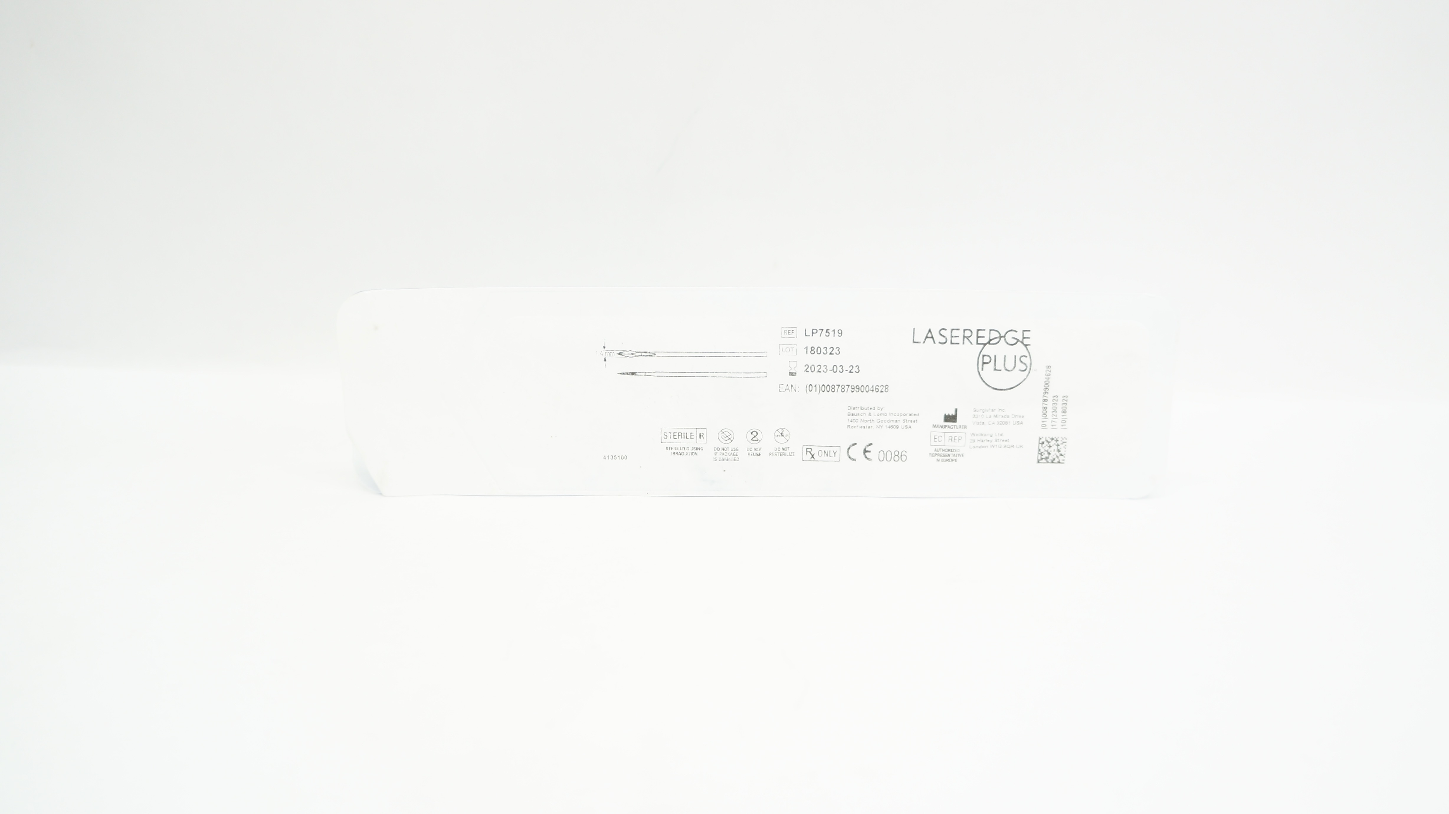 Surgistar LP7519 Bausch & Lomb Laseredge Plus Slit Knife MVR 19ga x 1.4mm(x)