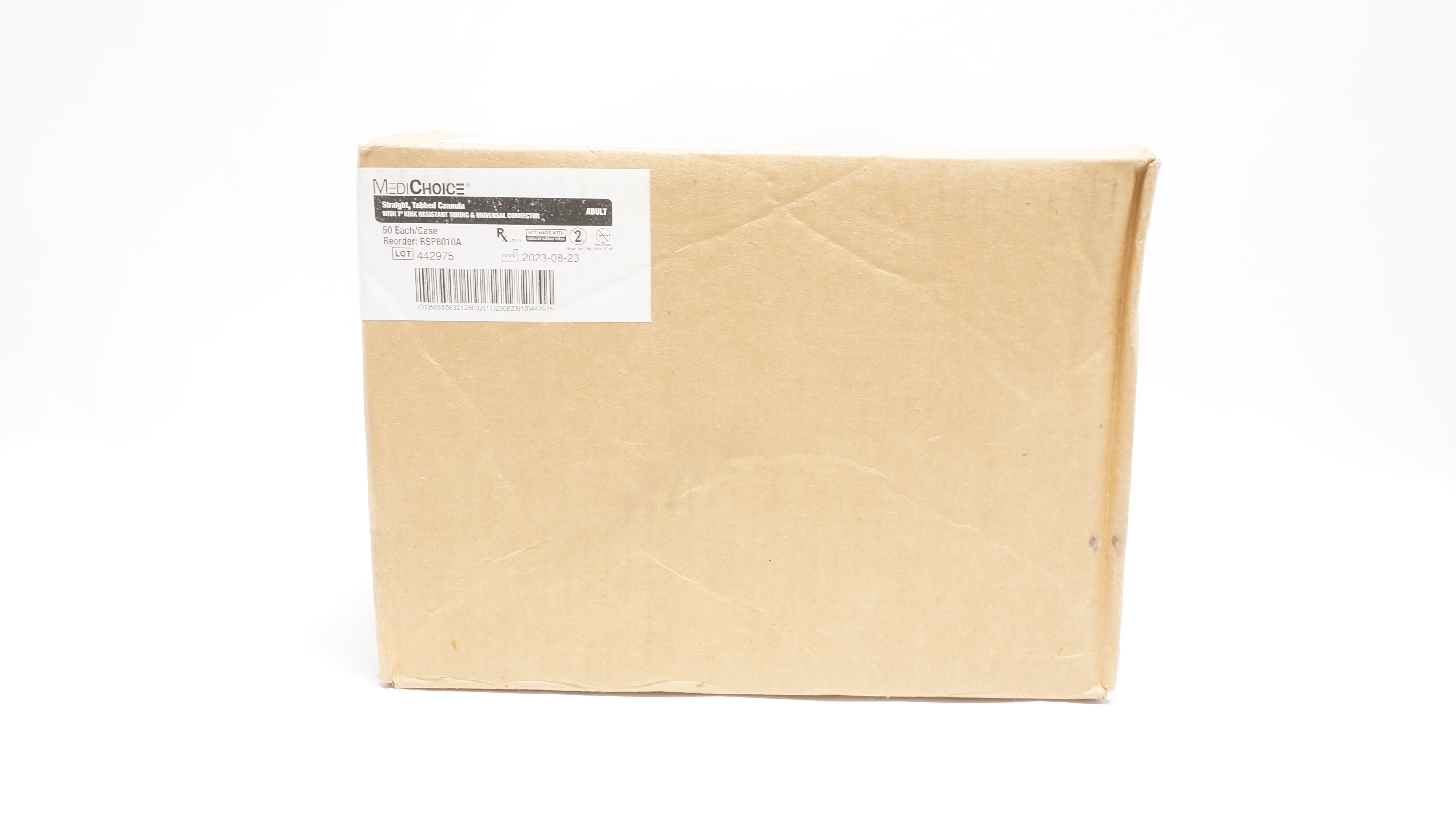 MediChoice RSP8010A Straight,Tabbed Cannula Adult - Case of 50
