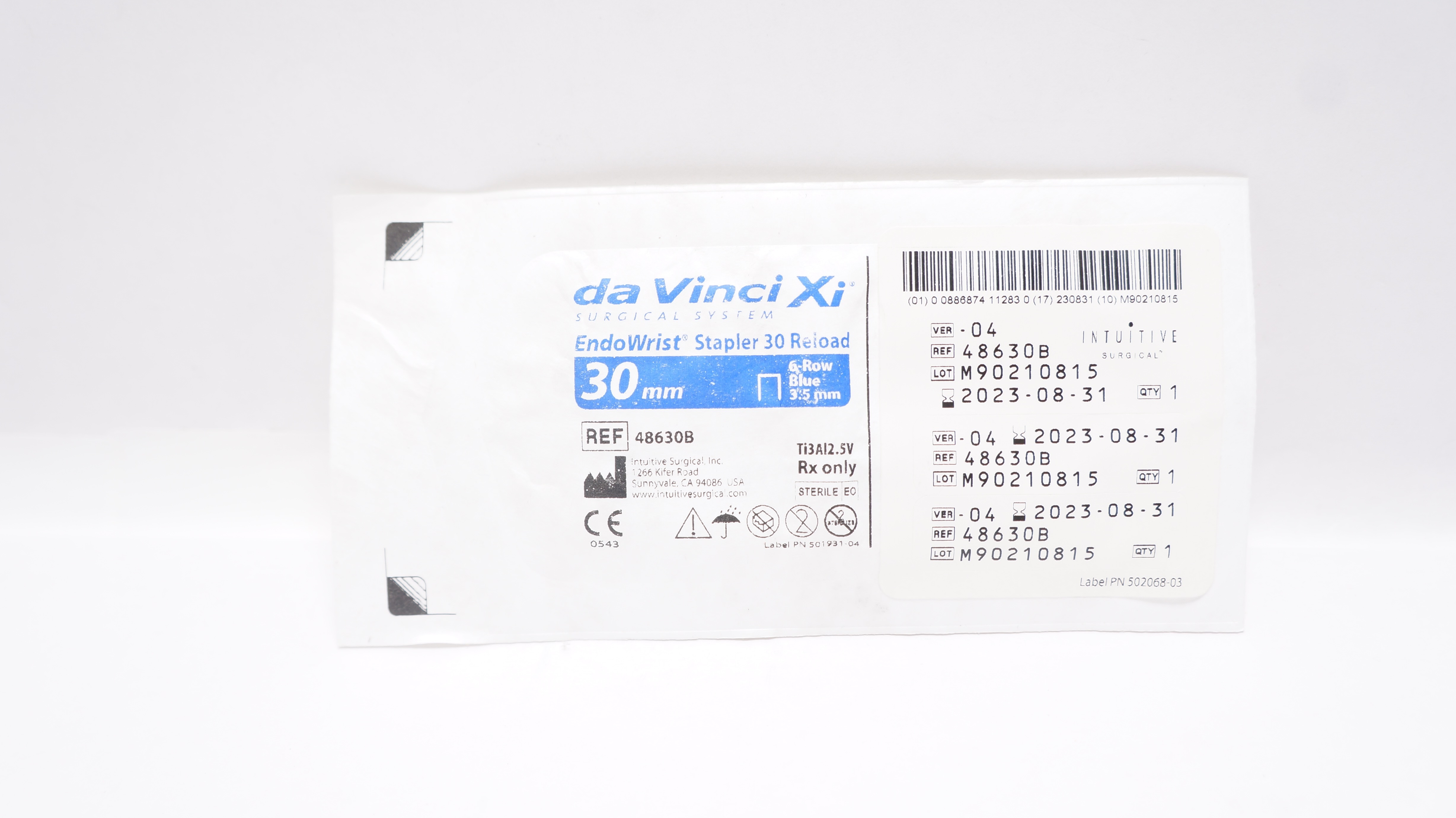 Intuitive 48630B DaVinci XI EndoWrist Stapler 30 Reload 6 Row 3.5mm x 30mm (x)