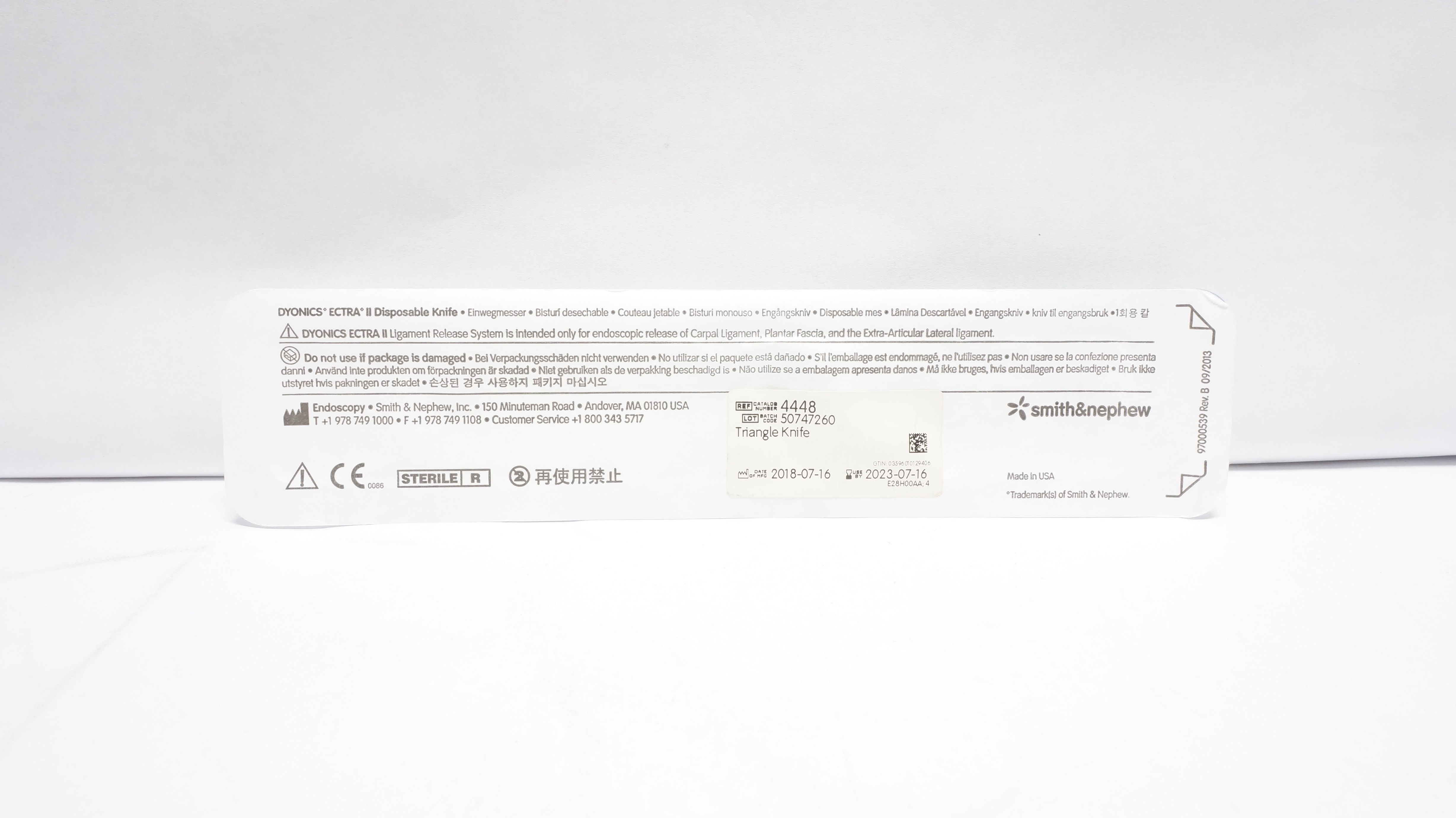Smith&Nephew 4448 Dyonics Extra II Disposable Tringle Knife (x)