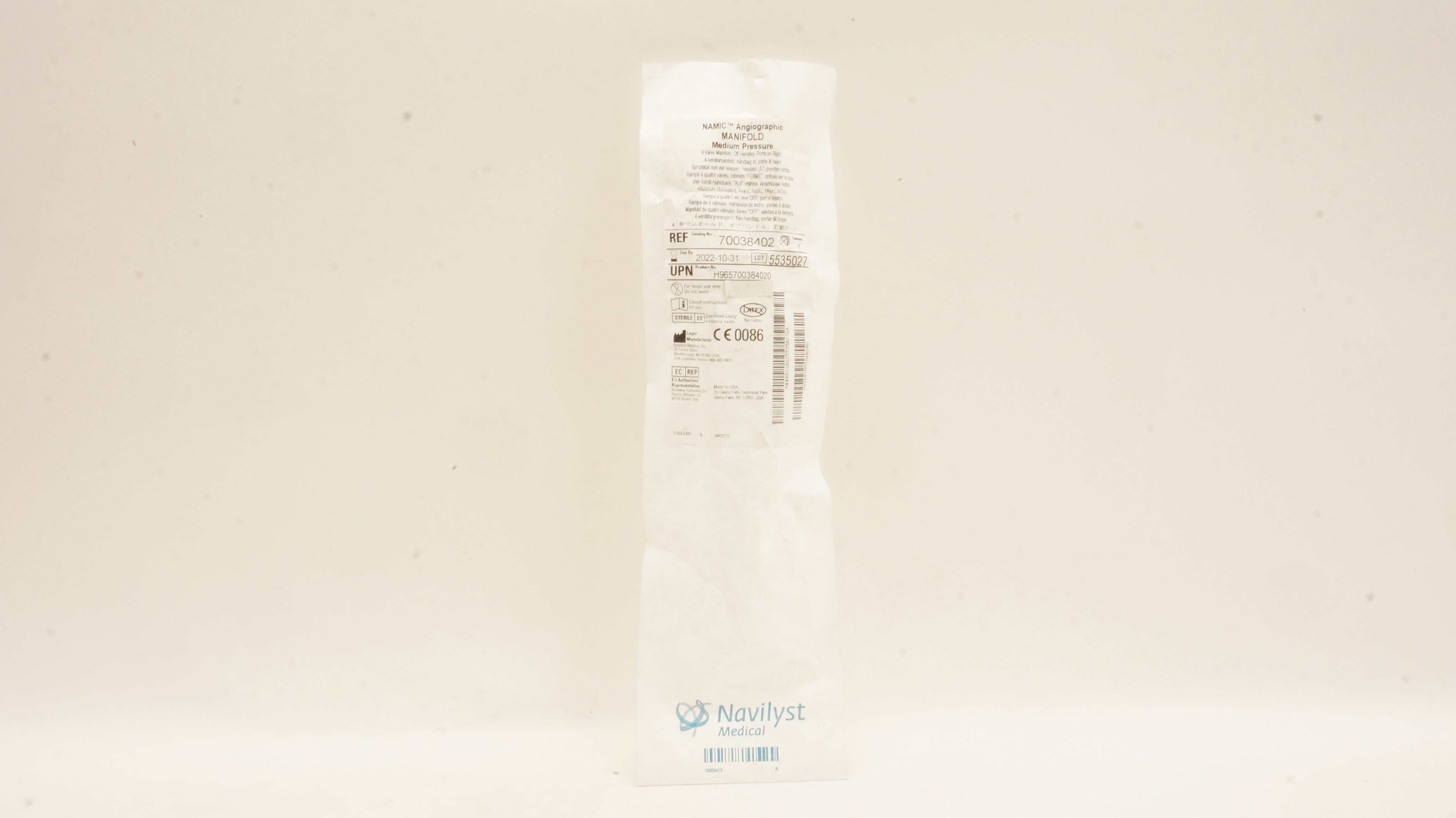 Navilyst Medical 70038402 Namic Angiographic Manifold Medium Pressure