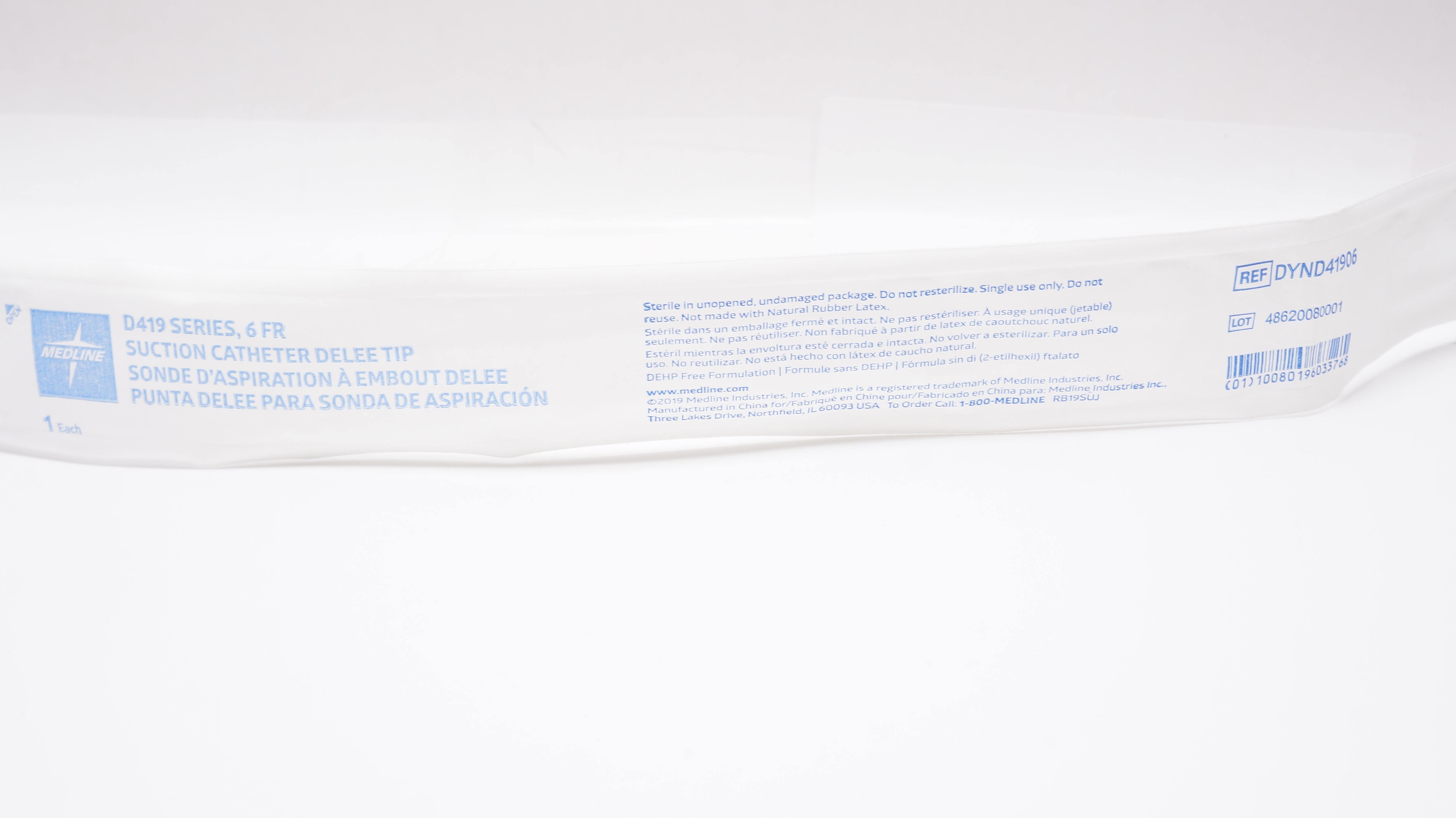 Medline DYND41906 D419 Series 6Fr Suction Cath. Delee Tip