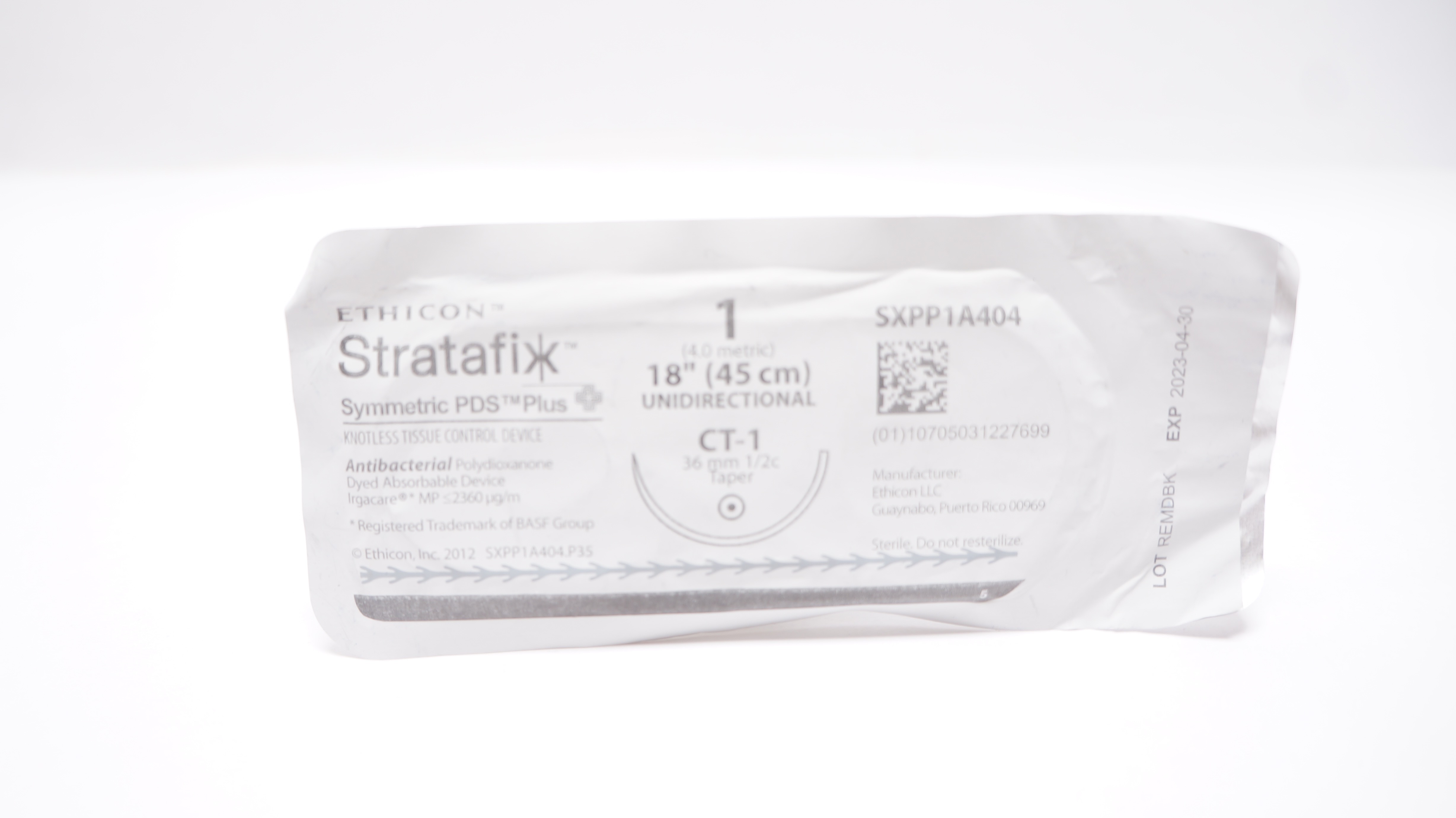 Ethicon SXPP1A404 1 Stratafix,  CT-1, 36mm 1/2c Taper, 18inch (x)
