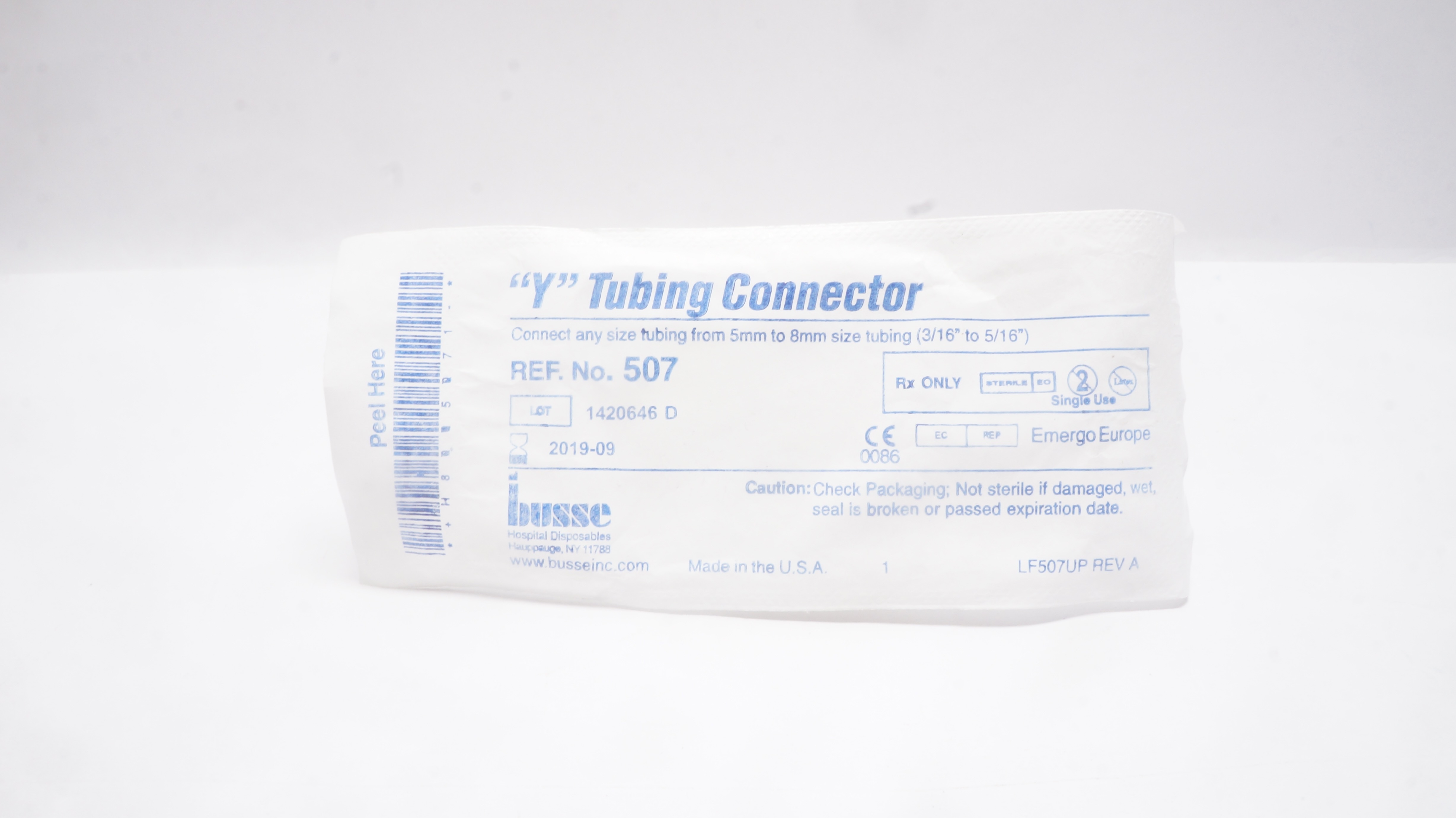 Busse 507 "Y" Tubing Connector (x)