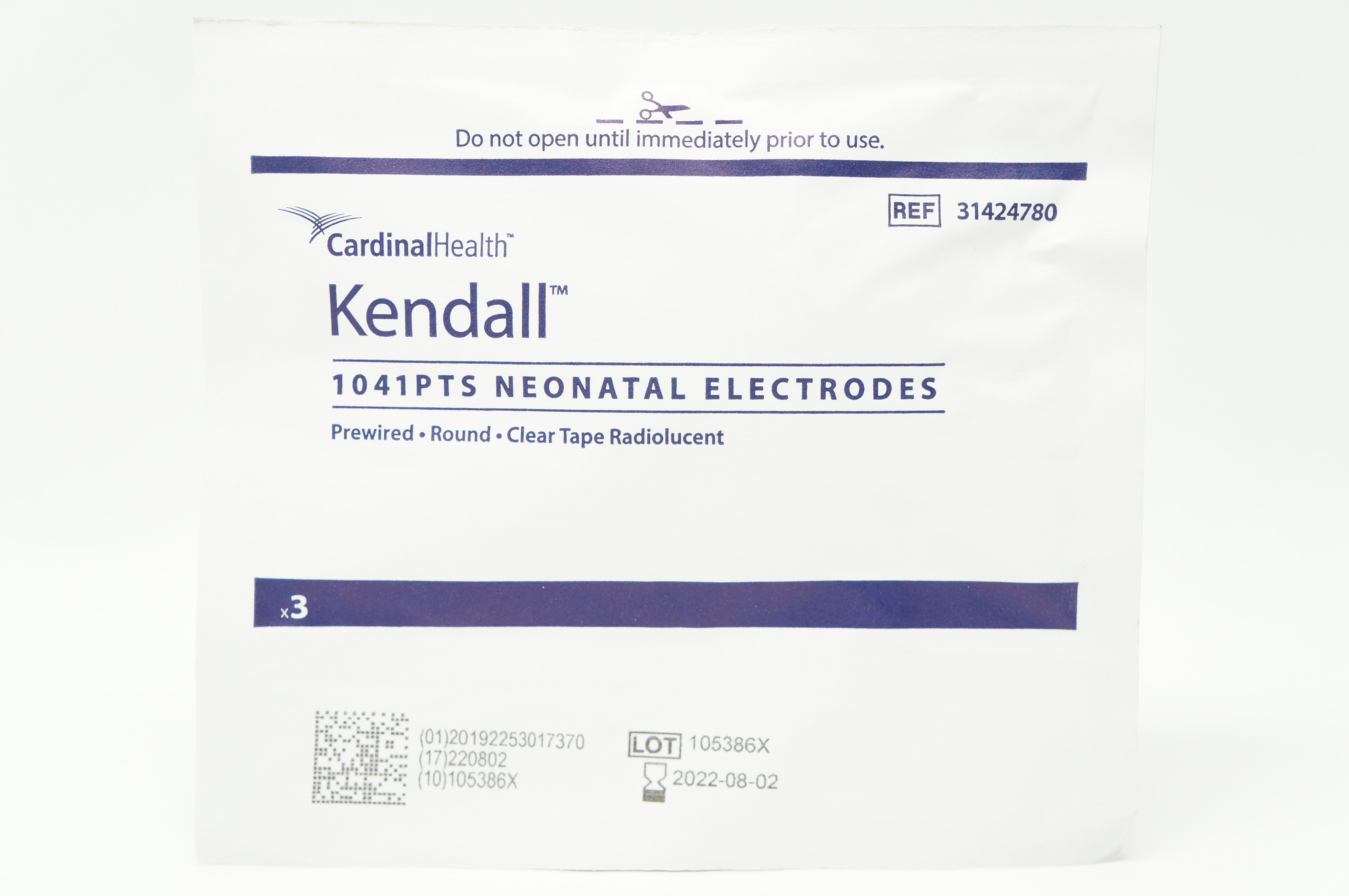 Cardinal Health 31424780 Kendall 1041PTS Neonatal Electrodes (x) - Pack of 3
