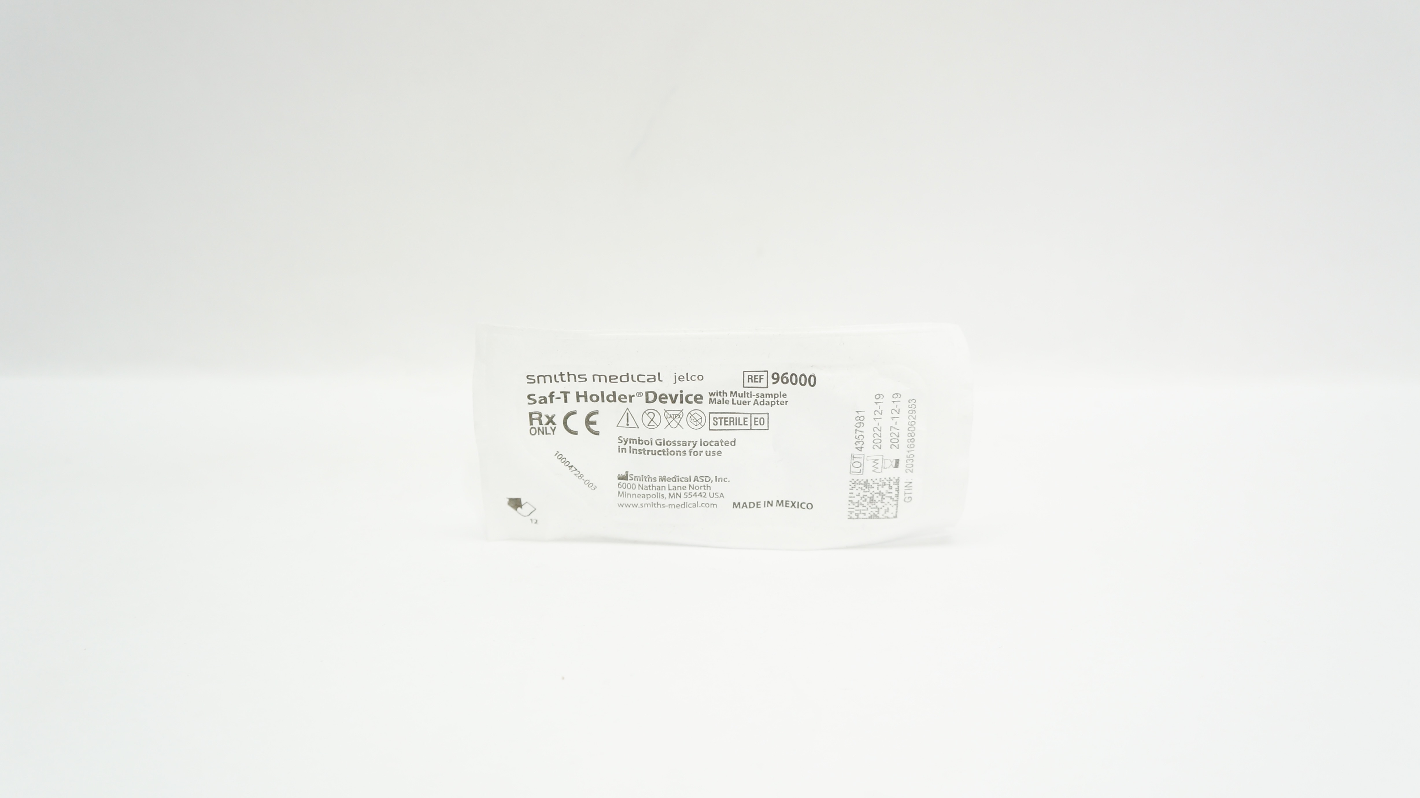 Smiths Medical 96000 Saf-T Holder Device