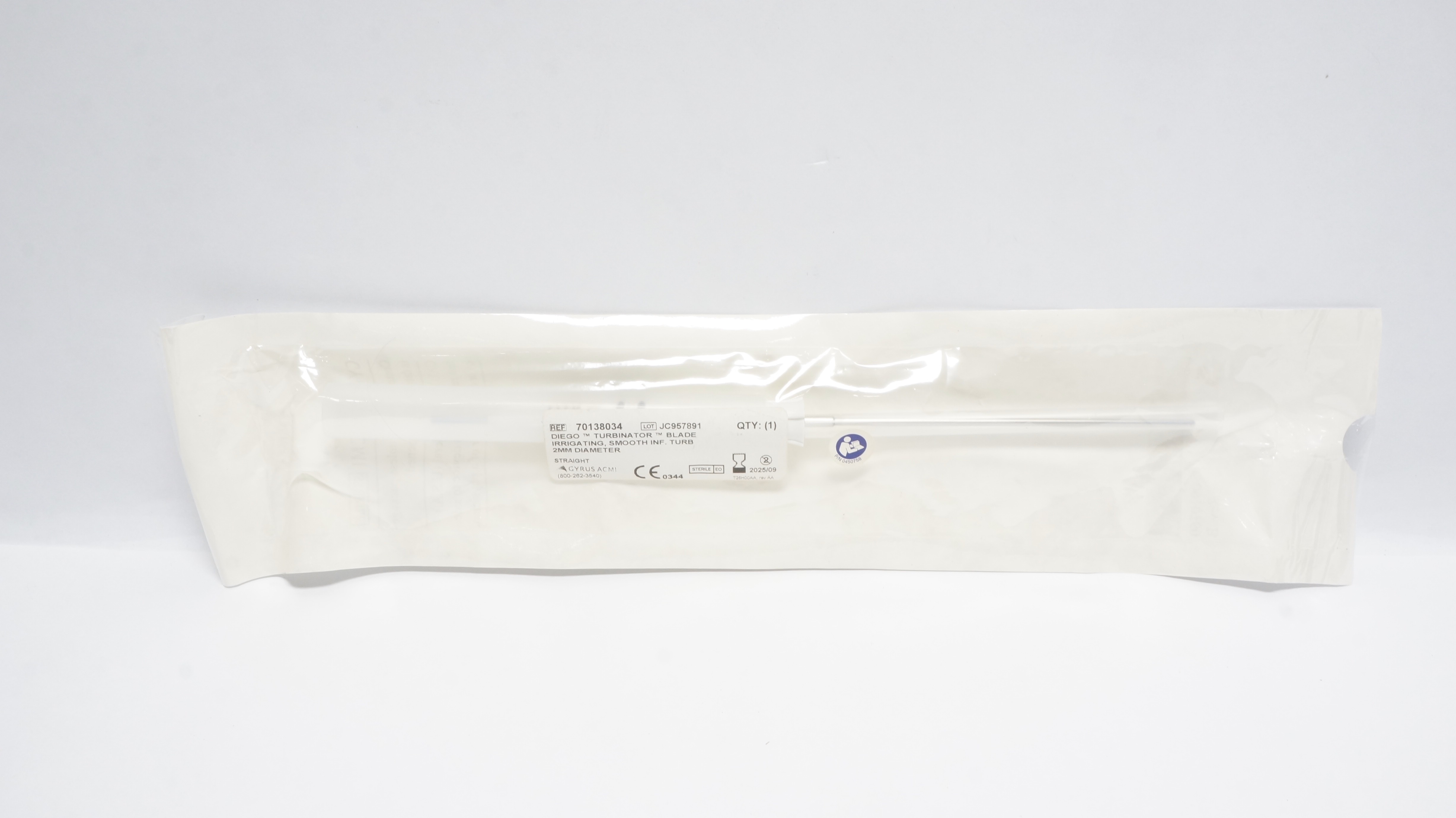 Gyrus ACMI 70138034 DIEGO Turbinator Blade Irrigating Smooth Inf, Turb 2mm (x)