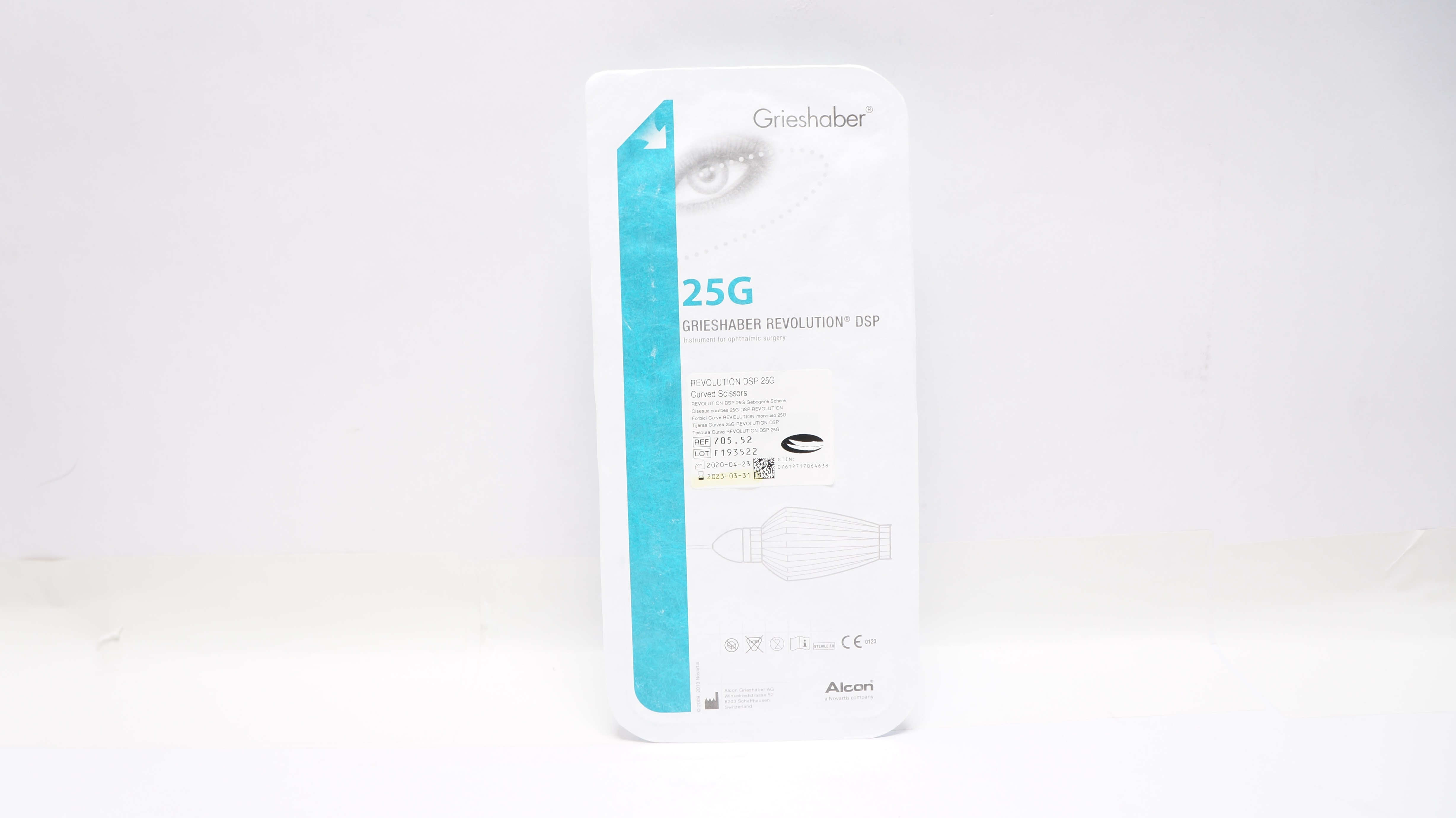 Alcon 705.52 Grieshaber Revolution DSP 25G Curved Scissors (x)
