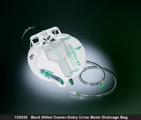 Bard 153202 Urinary Drain Bag Anti-Reflux Valve 2000 mL Vinyl ~ Box of 10