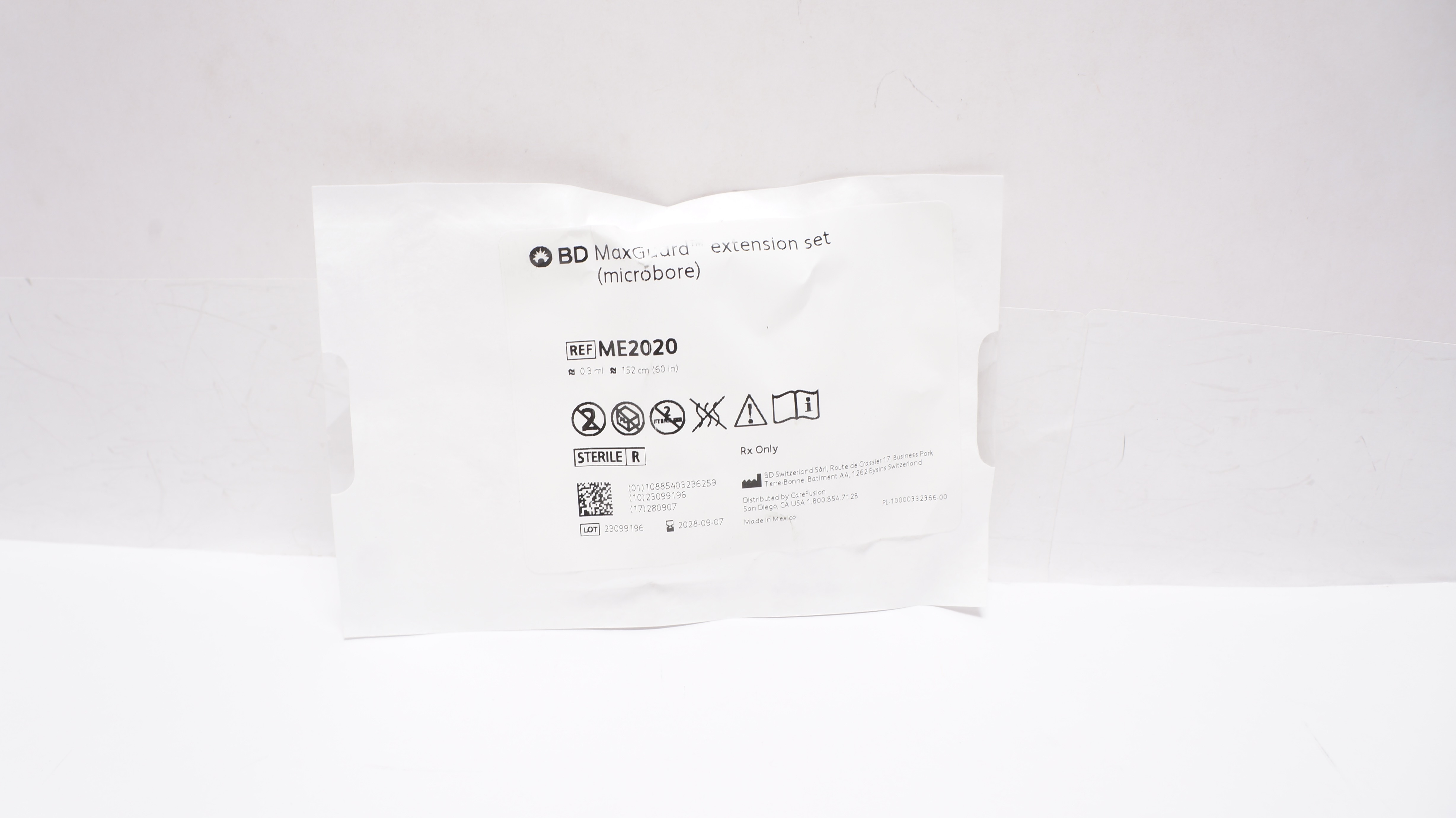 BD ME2020 MaxGuard Extension Set 0.3ml x 60inch (Approx.)