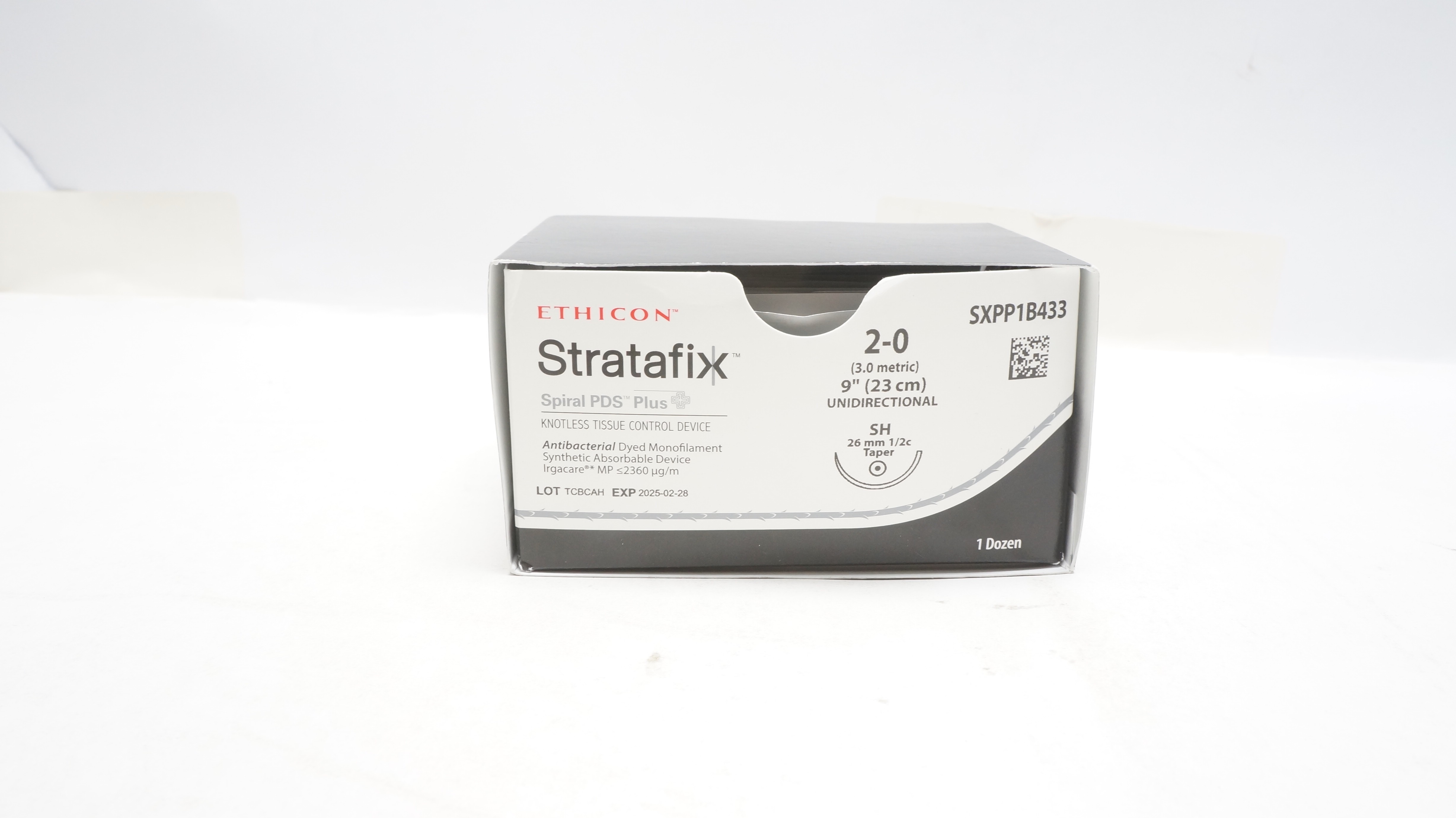 Ethicon SXPP1B433 2-0 STRATAFIX Stre. SH 26mm 1/2c Taper, 9inch (x) - Box of 11