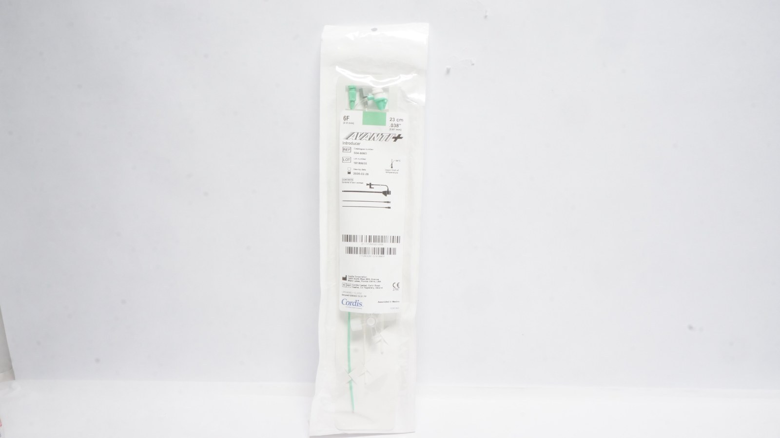 Cordis AVANTI+ Introducer 504-606D 6F 23cm