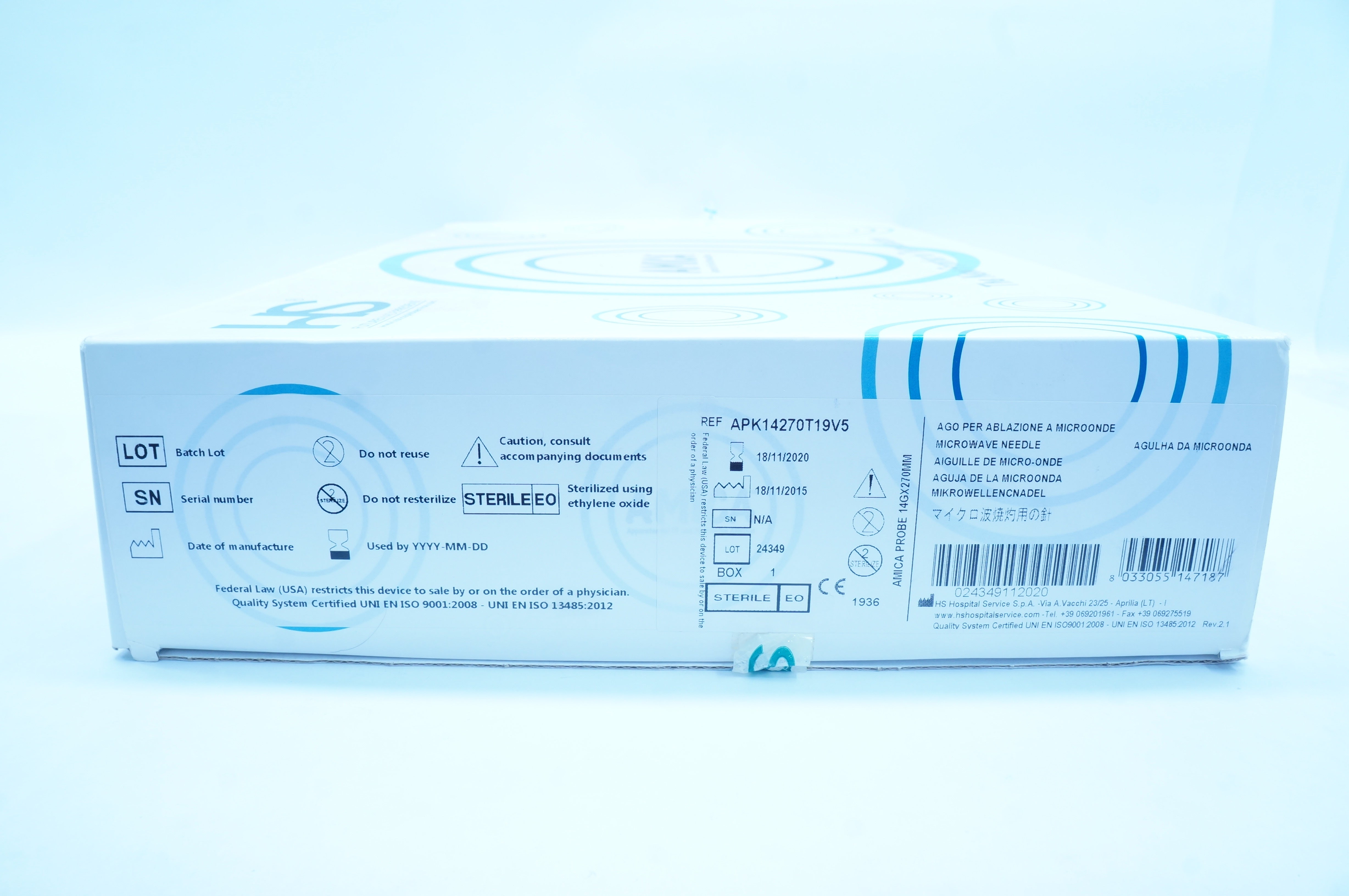 HS APK14270T19V5 AMICA Probe Microwave Ndle 14G x 270mm (x)