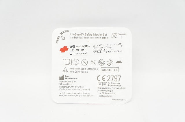 AngioDynamics H787LG22755  Infusion Set Stainless Steel Non-Coring Ndle 90inch