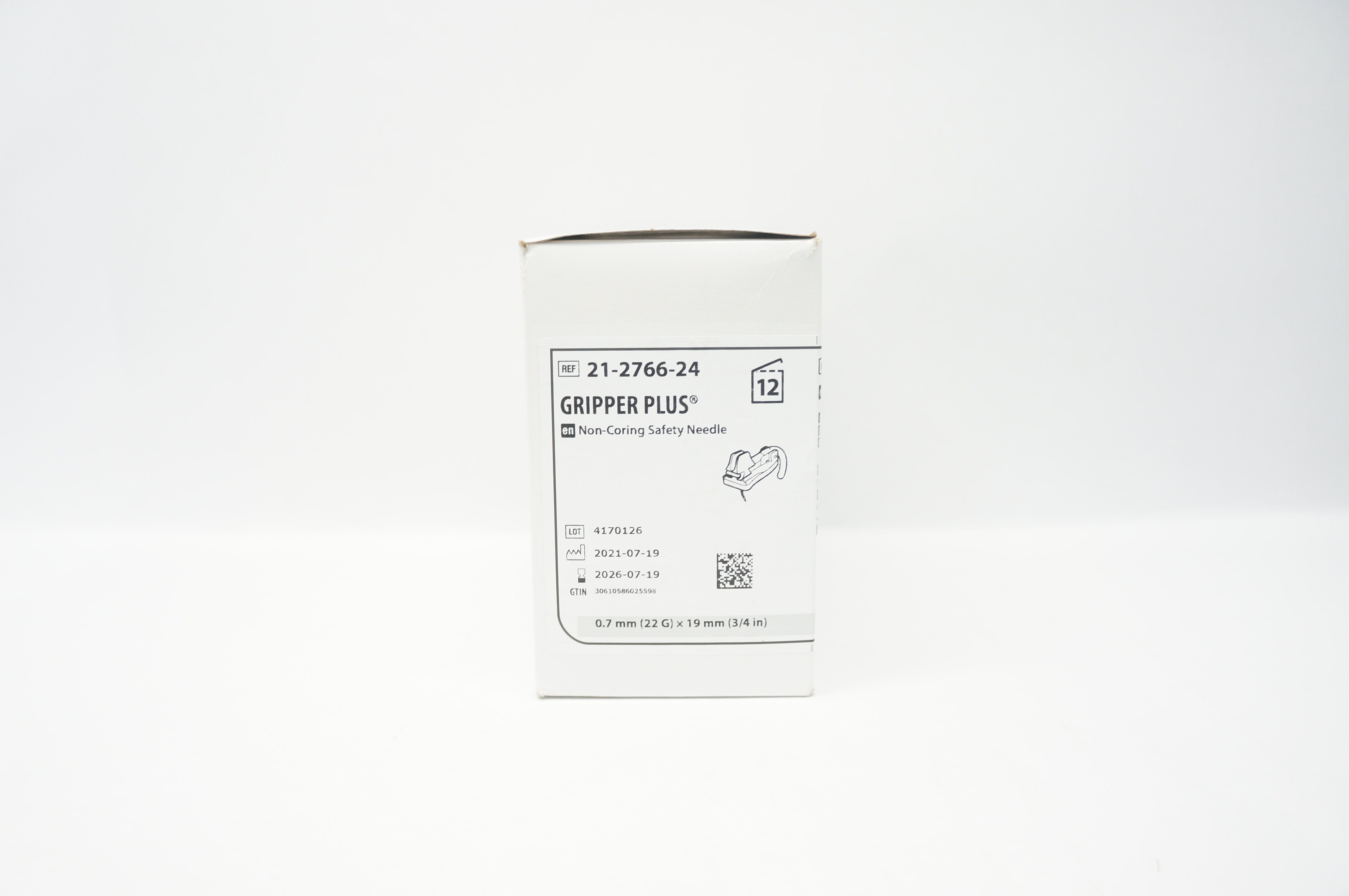 Smiths Medical 21-2766-24 Gripper Plus Non-Coring Safety Needle 8in. - Box of 7