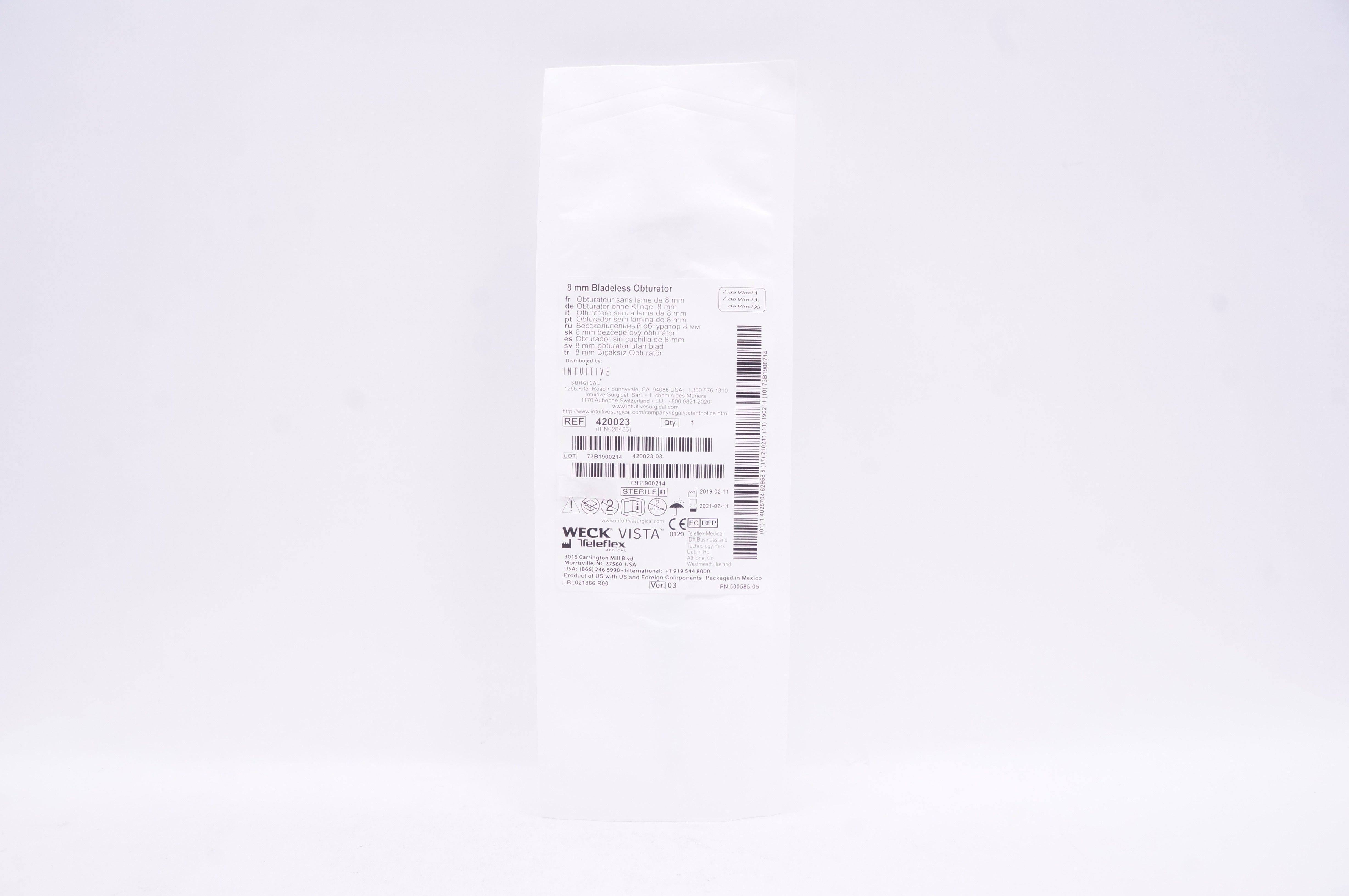 Teleflex 420023 Weck Vista Bladeless Obturator 8mm (x)