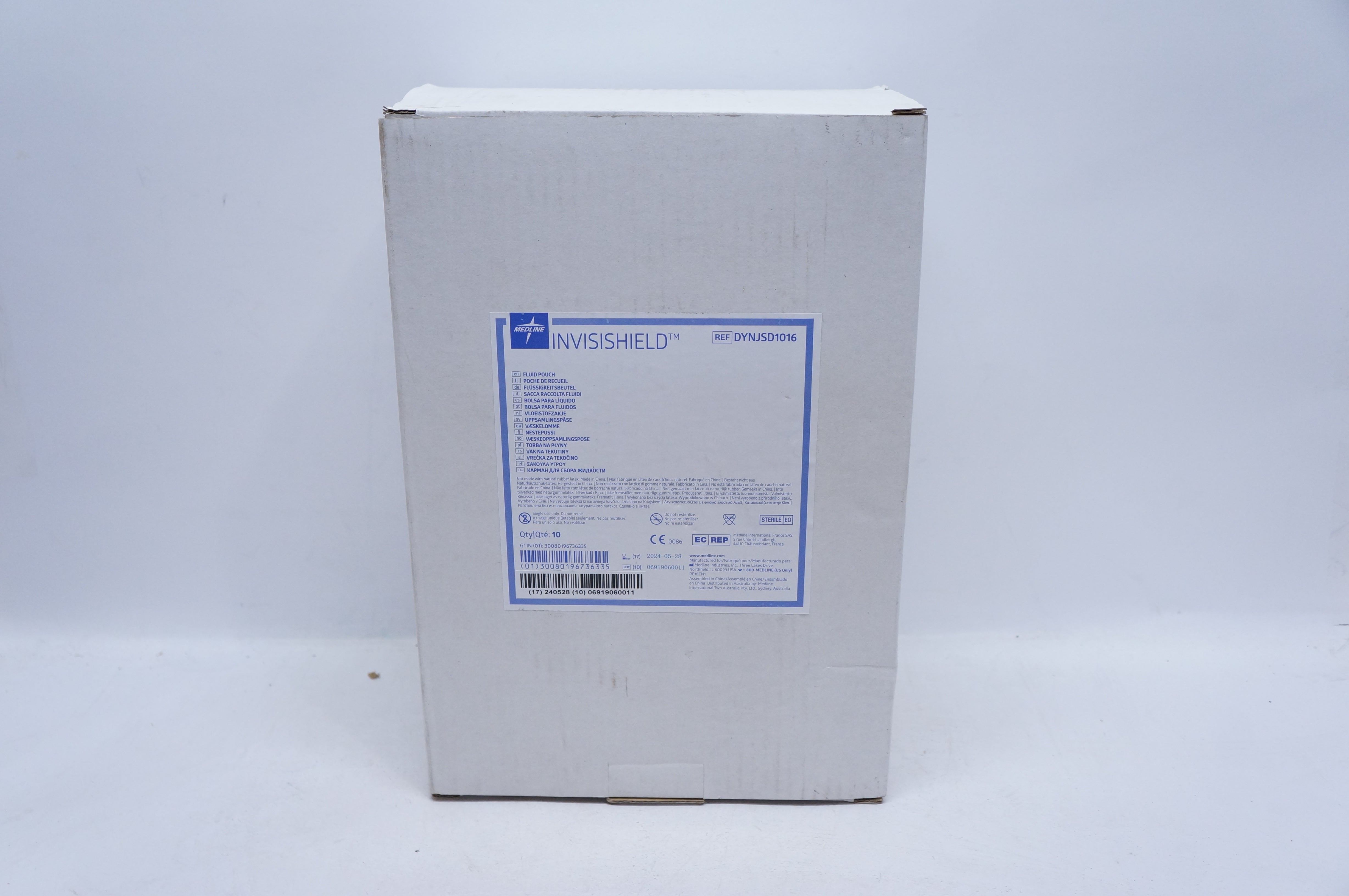 Medline DYNJSD1016 INVISISHIEKD Fluid Pouch 20inch x 19inch - Box of 10