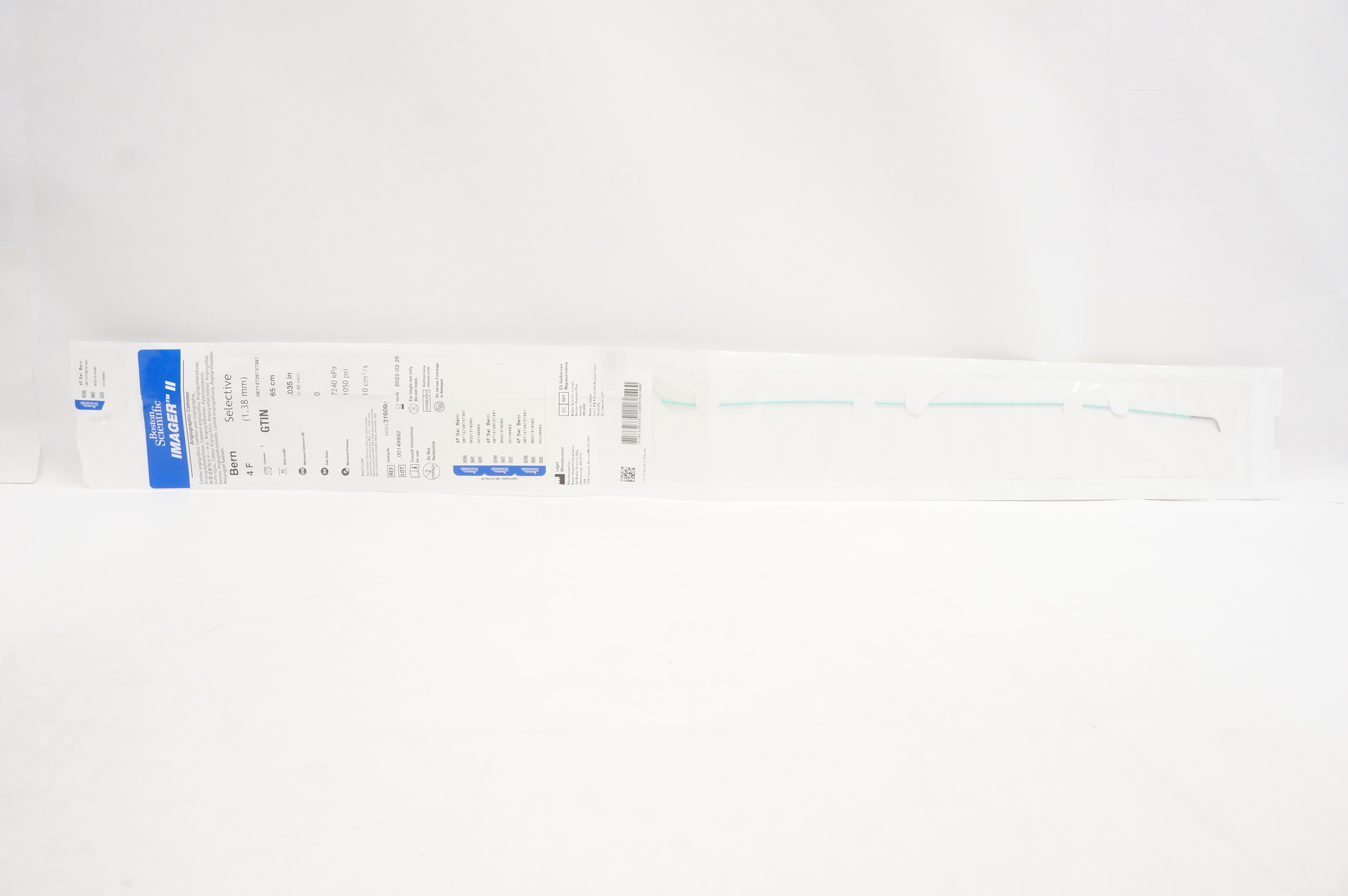 Boston Scientific 31609 Imager II Angiographic Catheter Bern 4F 65cm .038inch