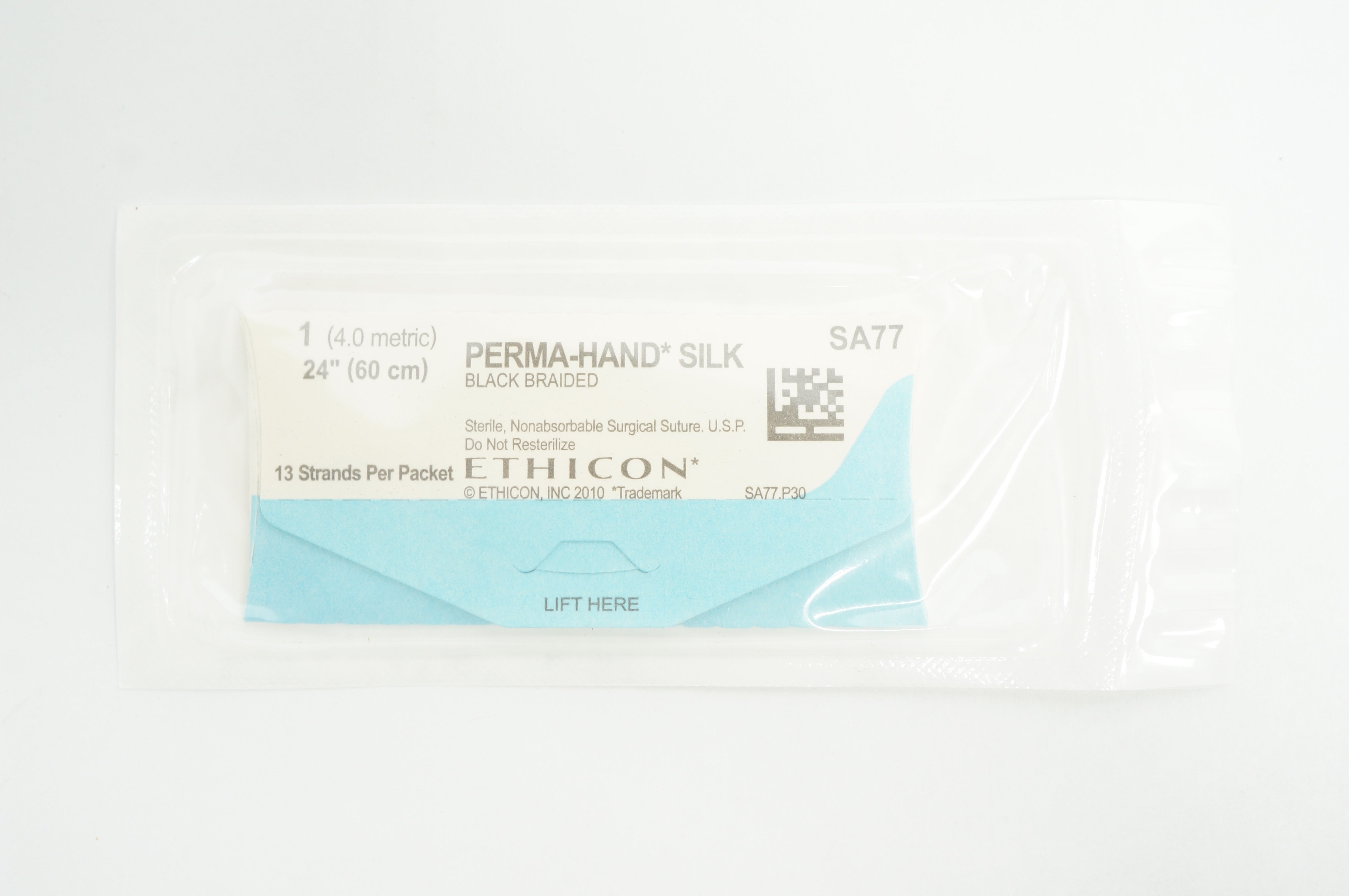 Ethicon SA77 1 Perma-Hand Silk Stre Black Braided, 24inch