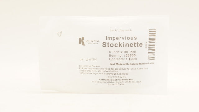 Kerma 53630 Impervious Stockinette Sterile Disposable 6inch x 30inch
