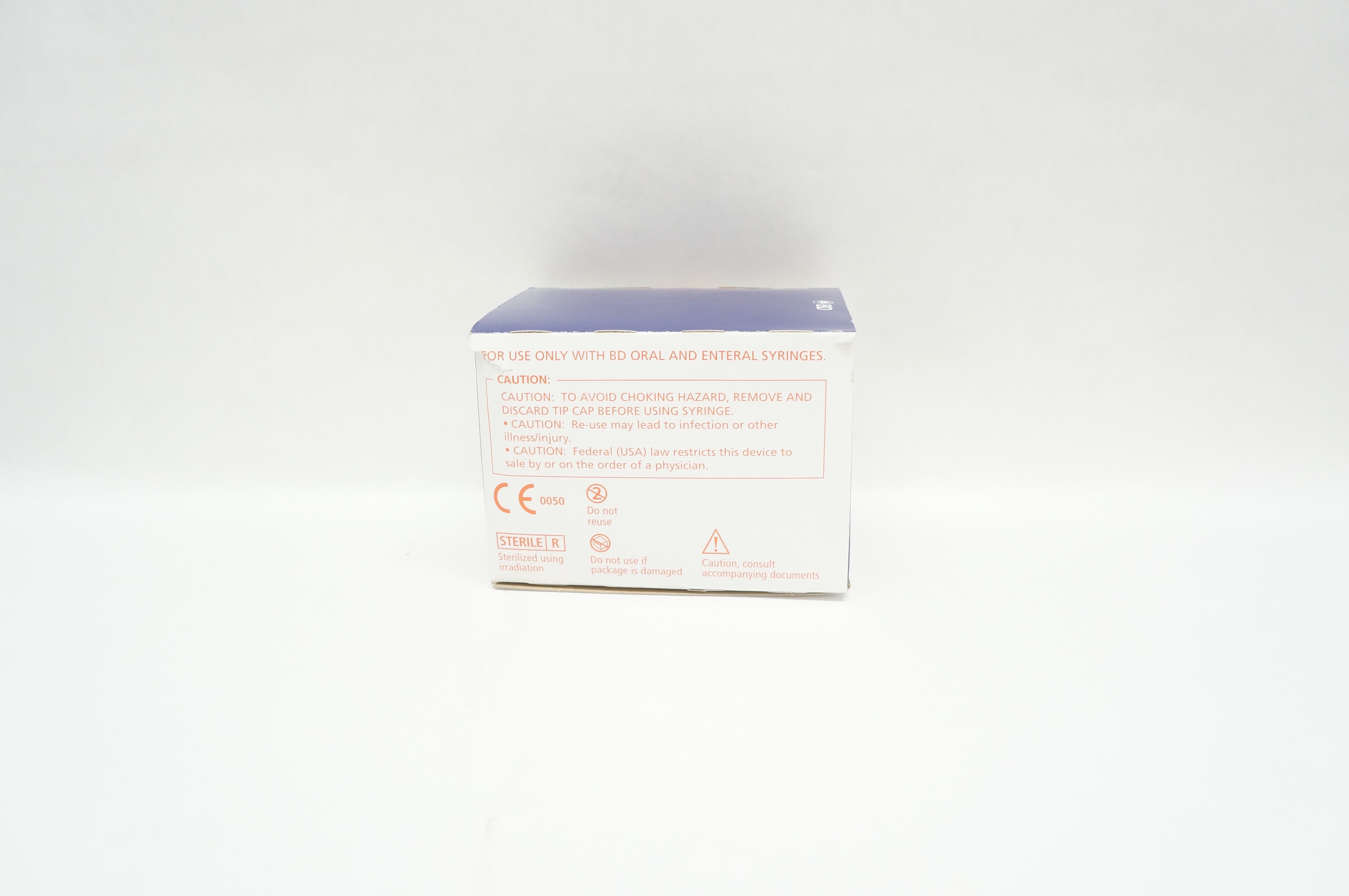 BD 302435 Oral/Enternal Tip Cap w/BD UniVia Connection - Box of 100