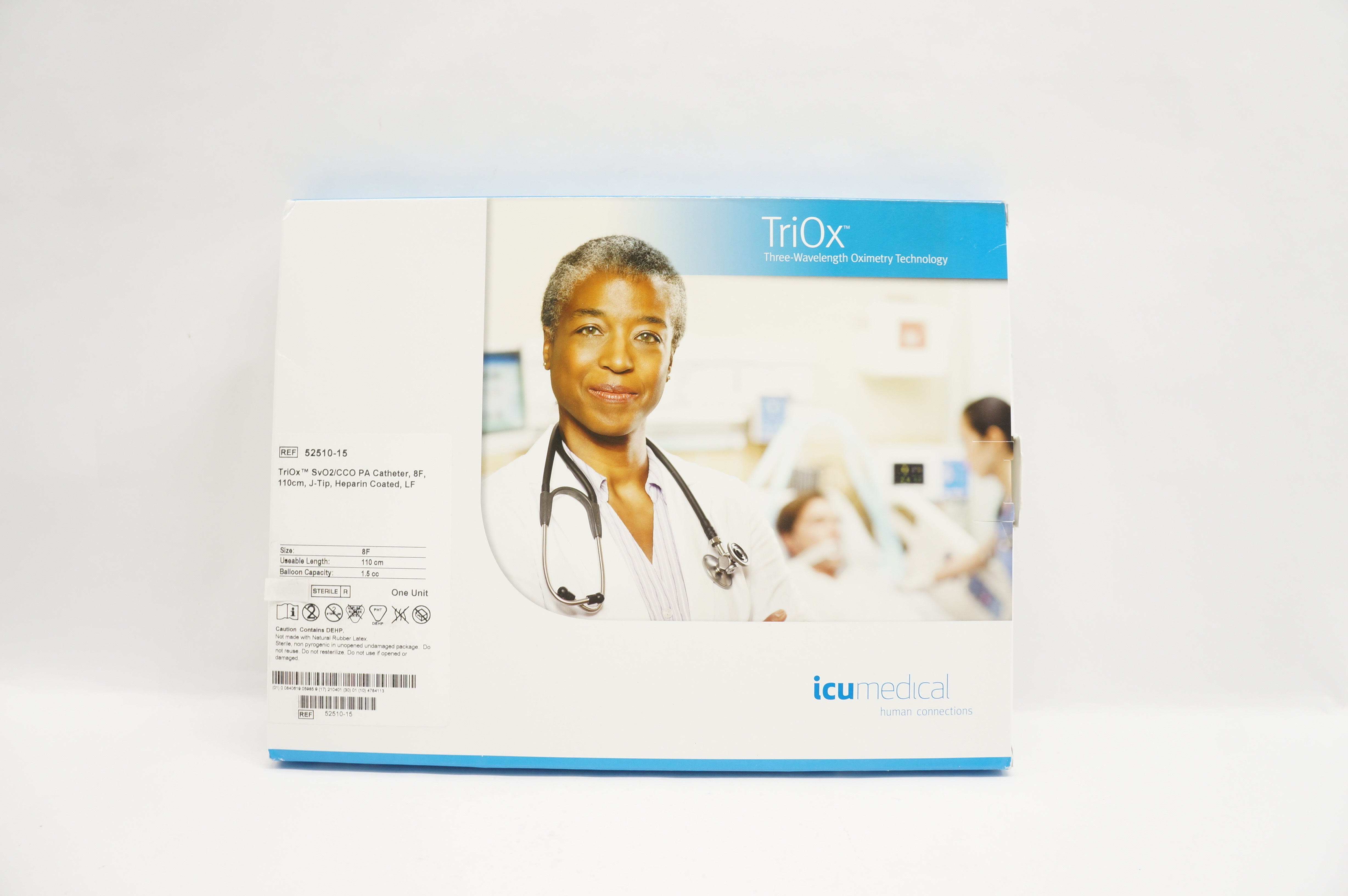 ICU Medical 52510-15 TriOx SvO2/CCO PA Cath, 8F, 110cm, Heparin Coated, LF (x)