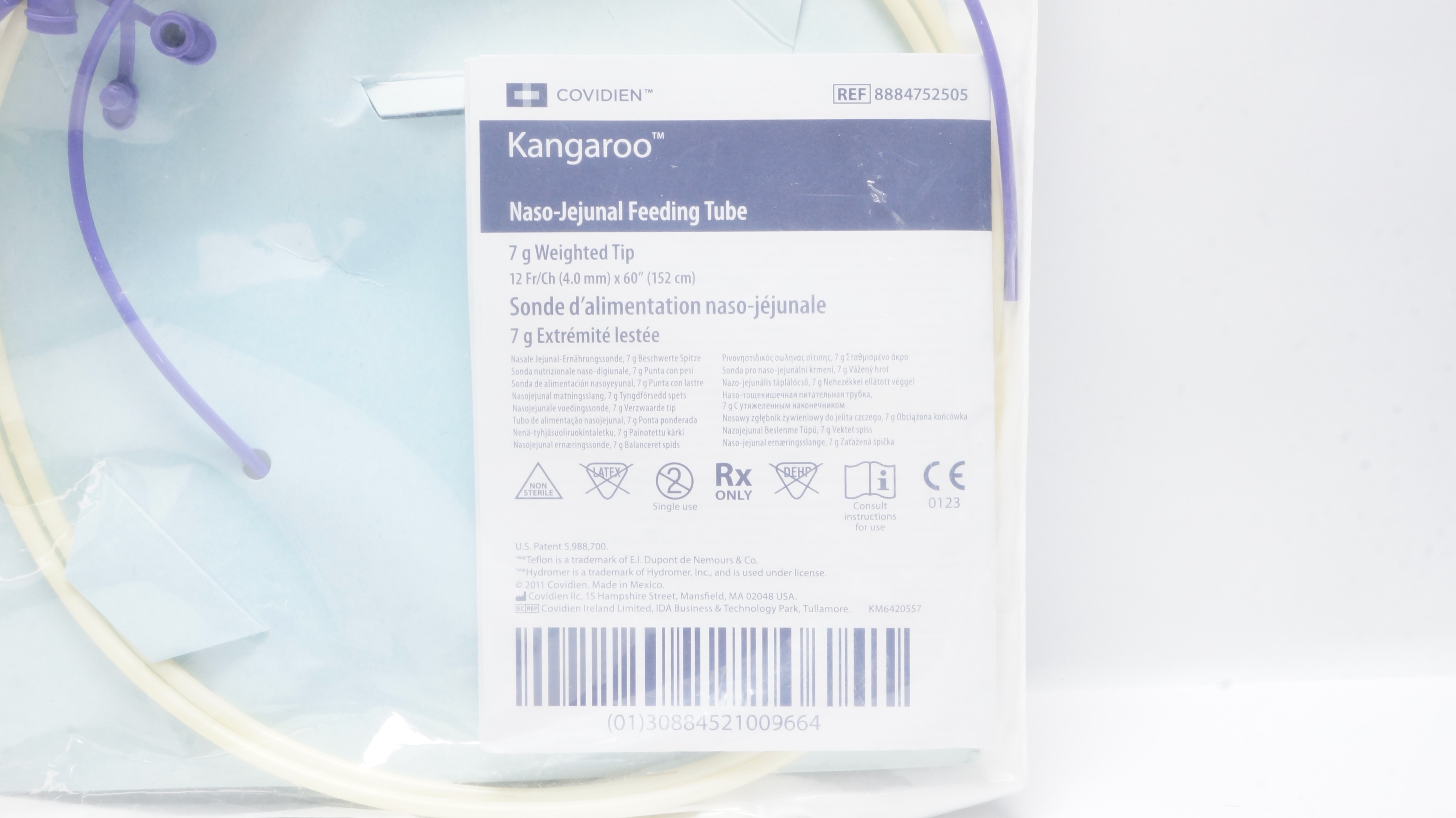 Covidien 8884752505 Kangaroo Naso-Jejunal Feeding Tube 7g, 12Fr/Ch x 60inch (x)