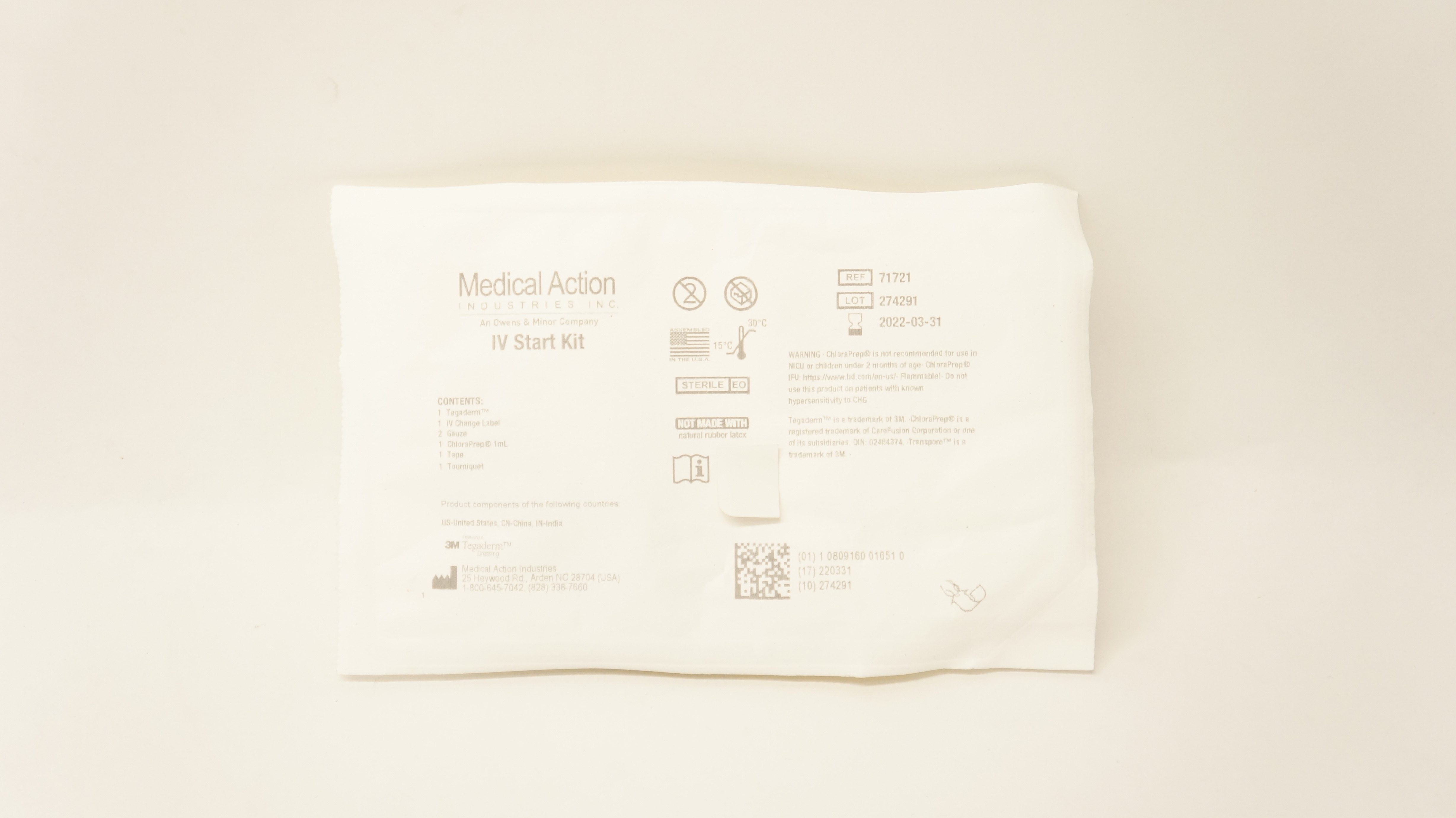 Medical Action Industries 71721 3M Tegaderm IV Start Kit (x)