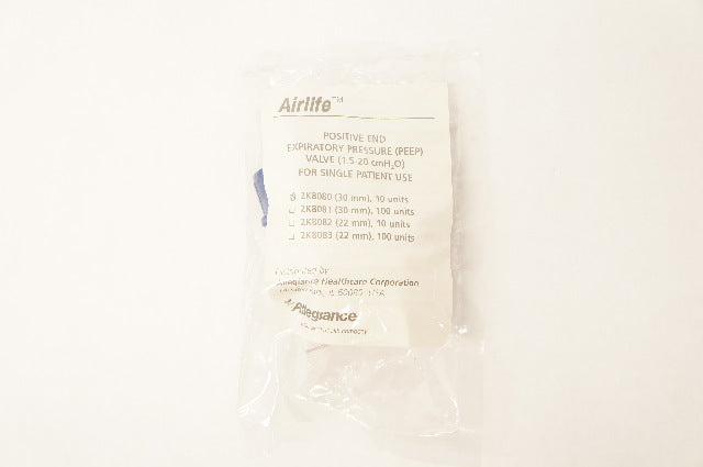 Cardinal Health 2K8080 Allegiance AirLife PEEP Valve, 1.5-20 cmH2O 30mm