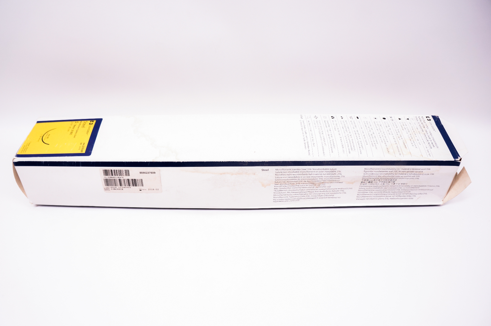 Covidien 88862376-89 5 Steel, KV-40 Taper Cutting, 1/2 48mm, 2x18in(x)-Box of 12