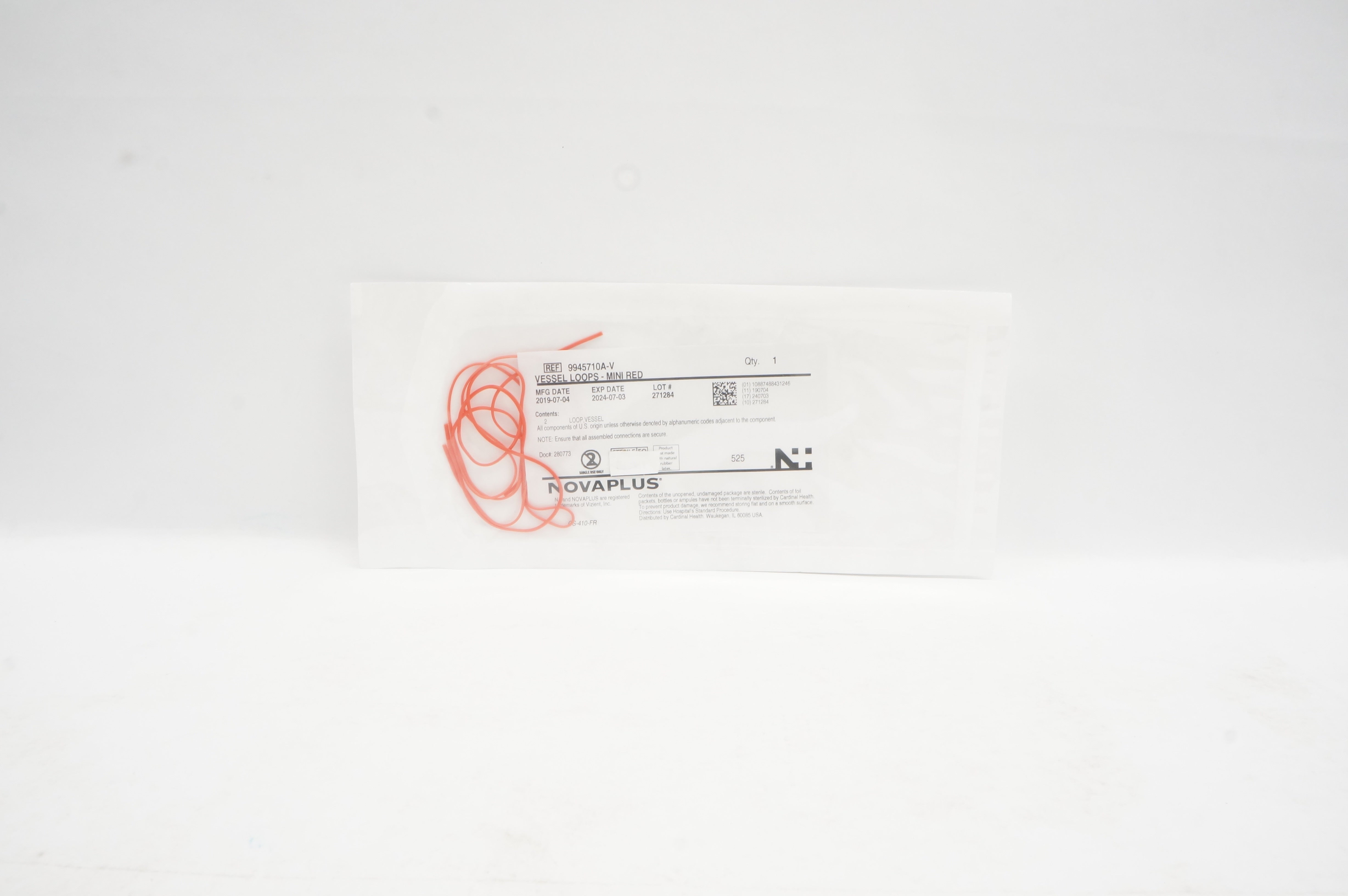 Cardinal Health 9945710A-V Loop VSL MINI RED RADPQ SIL NV