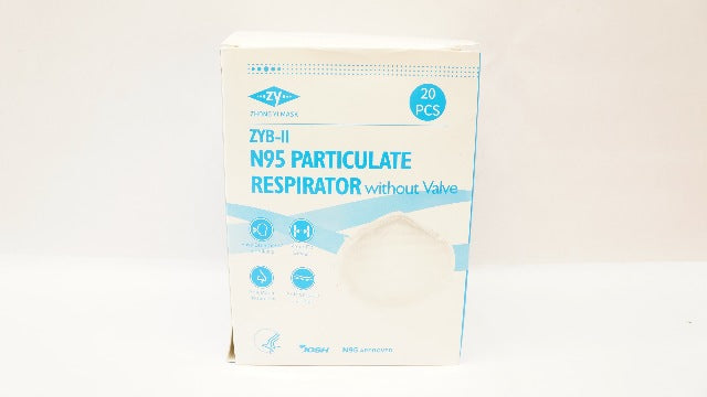 Zhong YI Mask ZYB-II N95 Particulate Resprator without Valve (x) - Box of 20