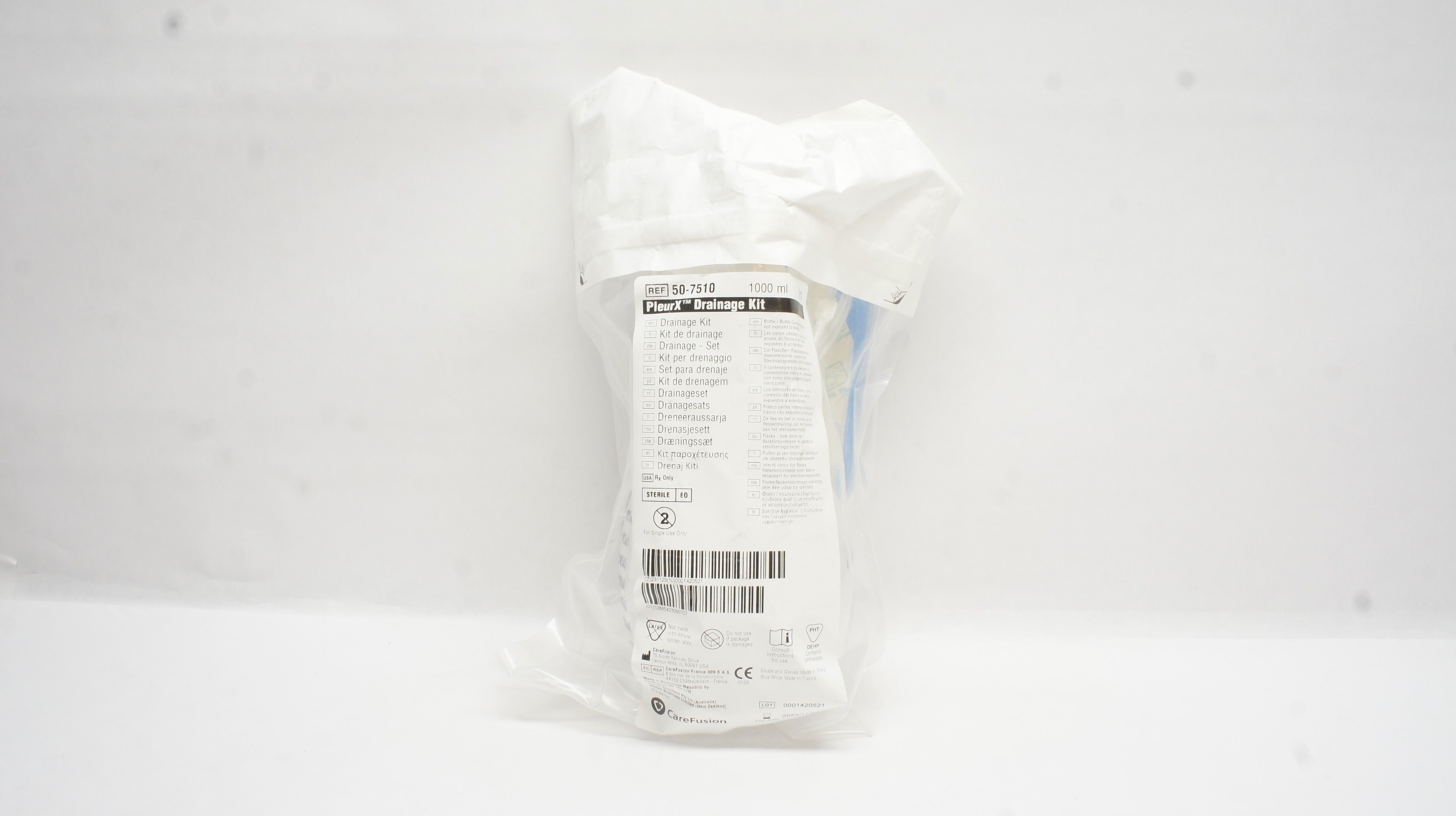CareFusion 50-7510 PleurX Drainage Kit 1000mL